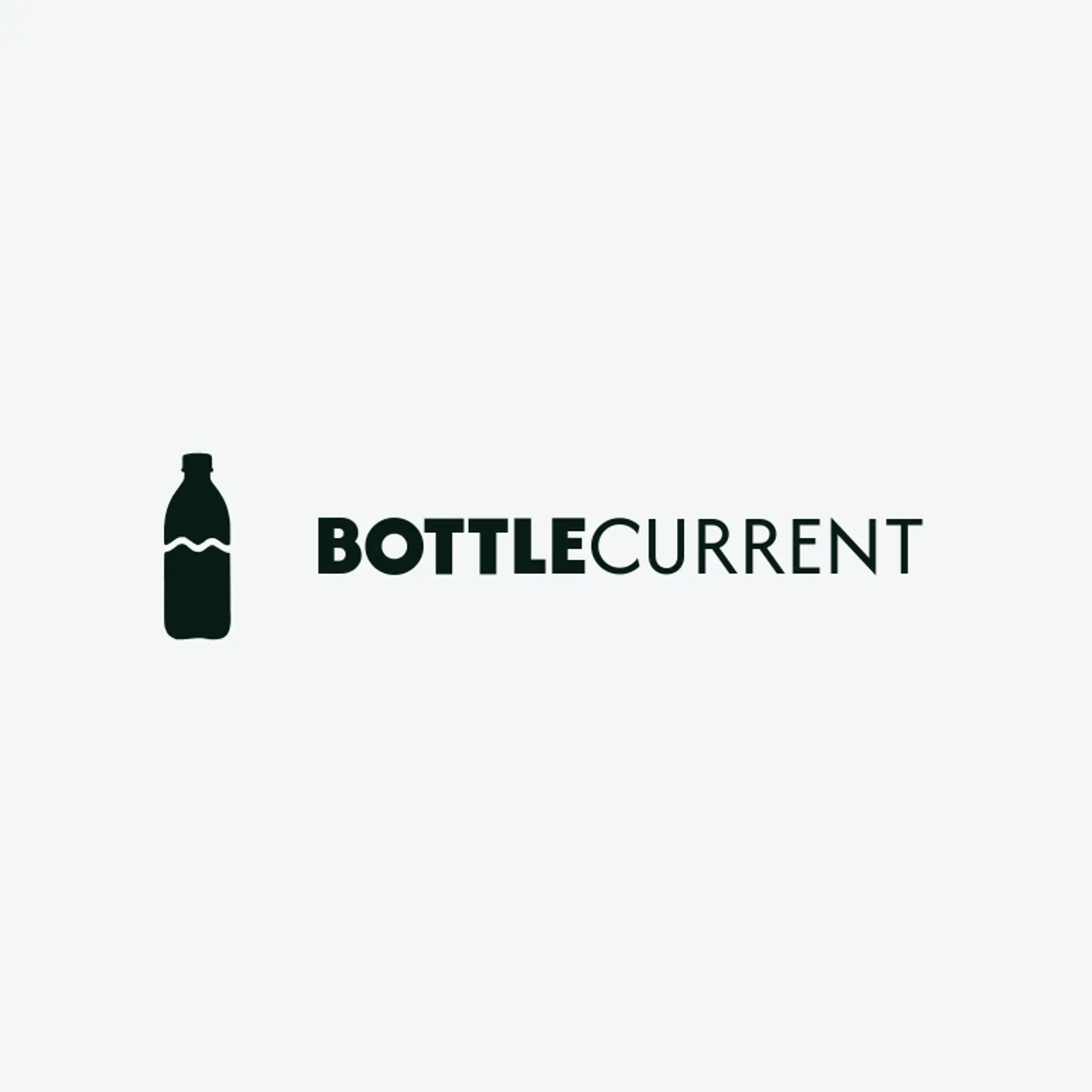Bottle Current logo for water
