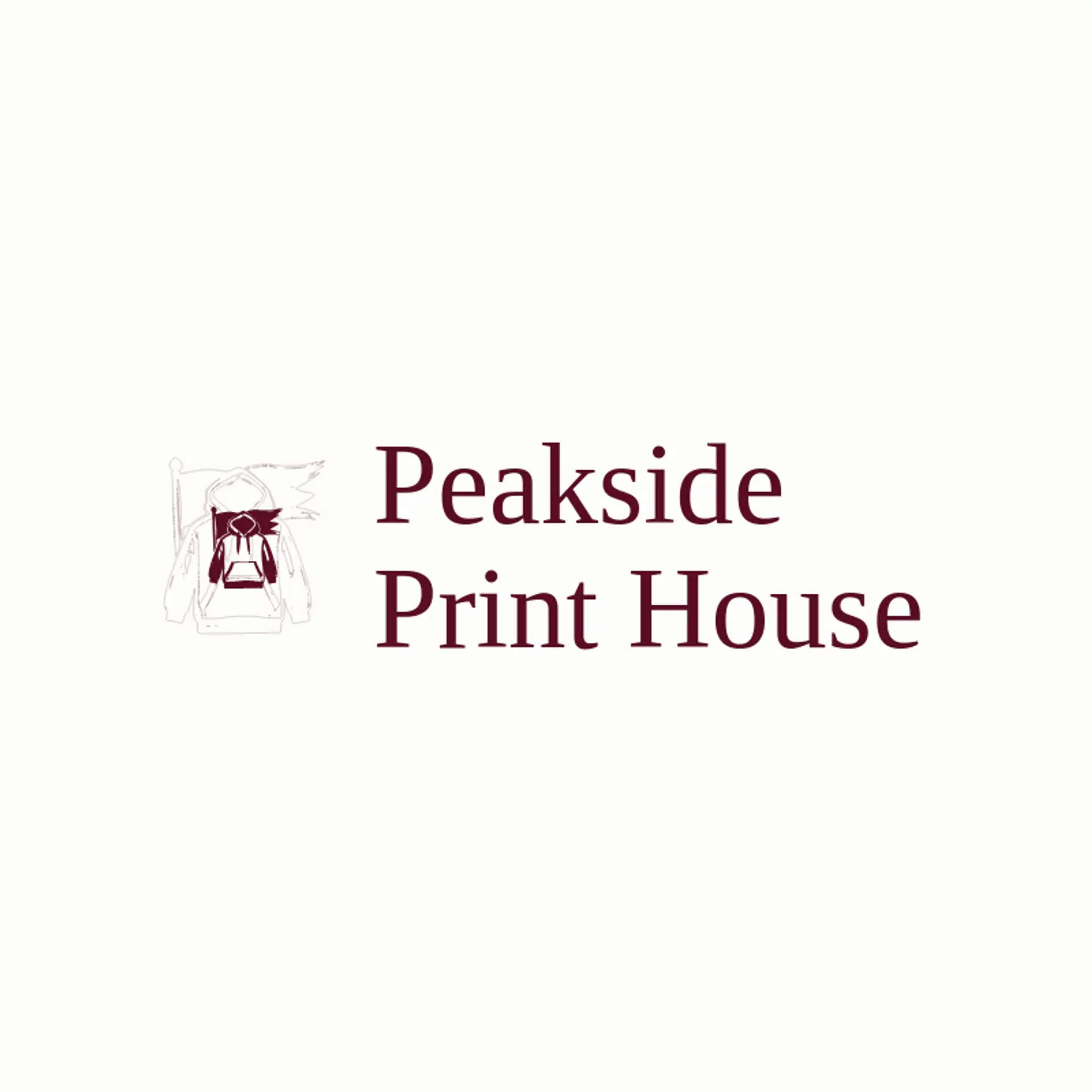 Peakside Print House logo for hoodie