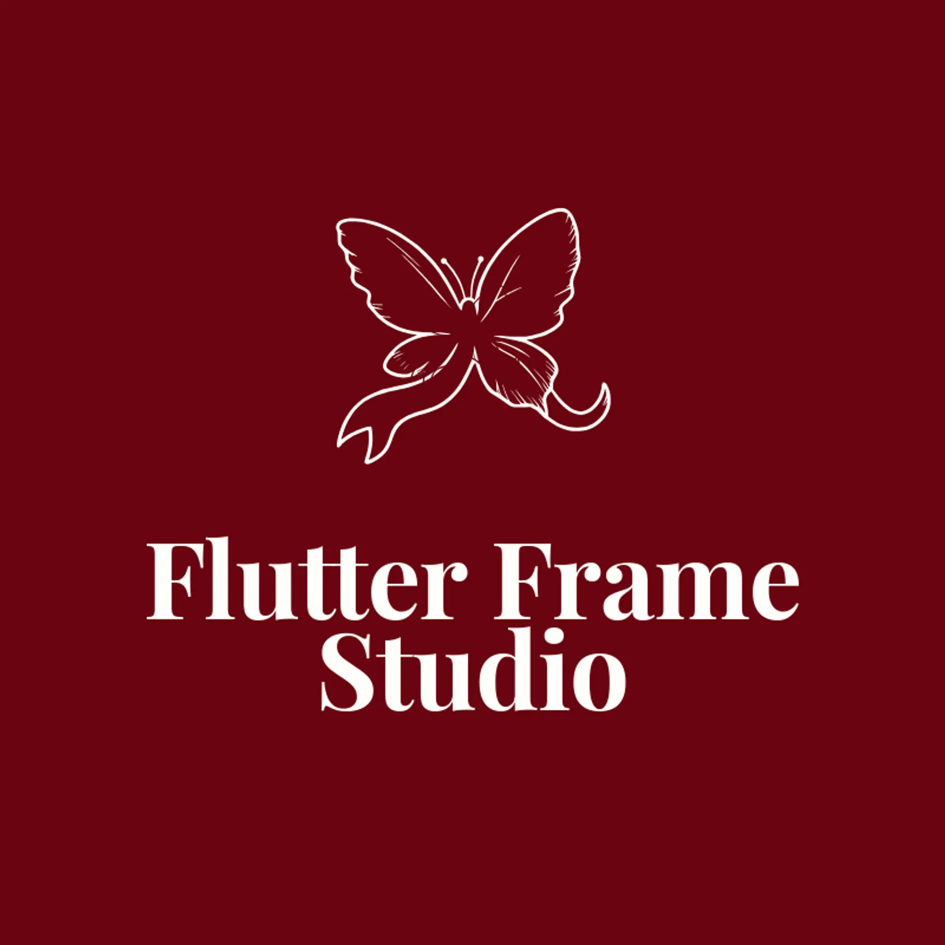 Flutter Frame Studio logo for butterfly