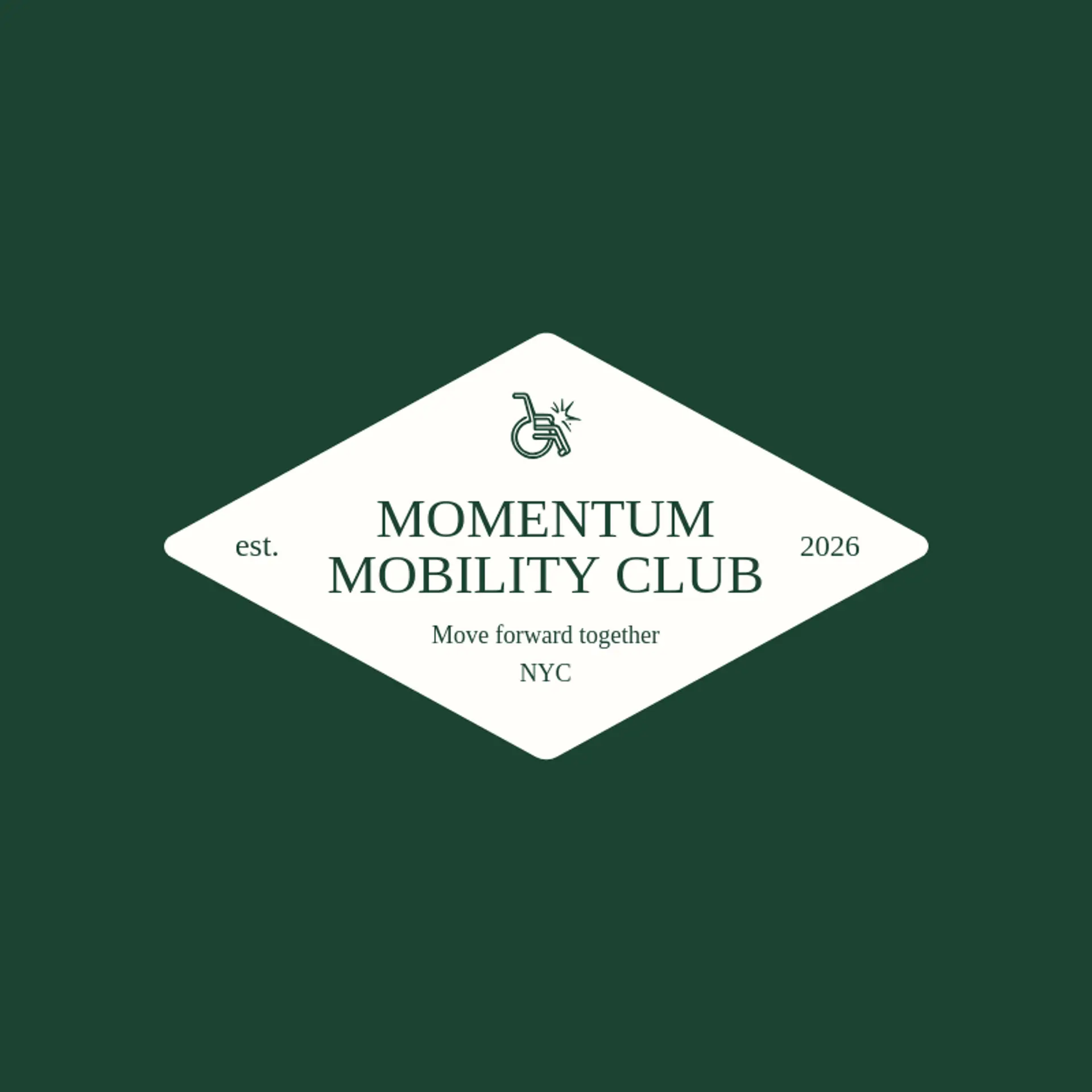 Momentum Mobility Club logo for wheelchair