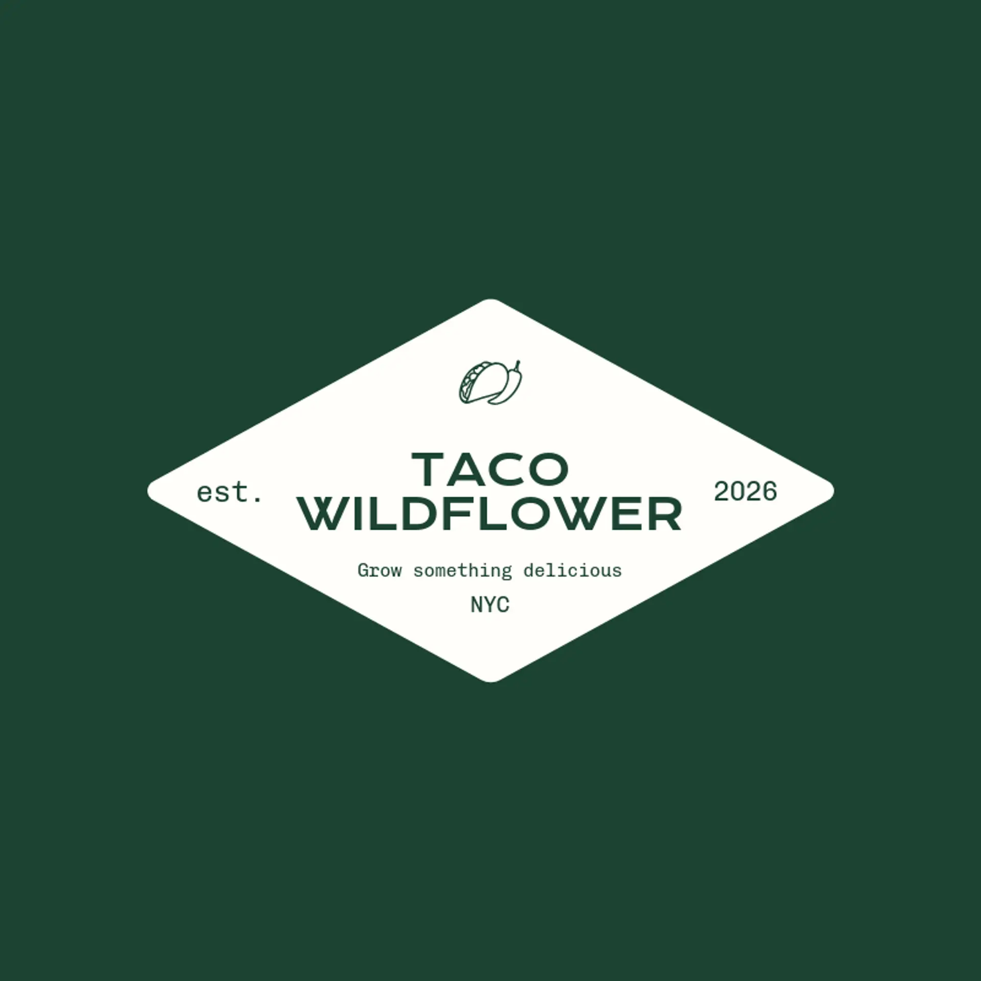 Taco Wildflower logo for taco