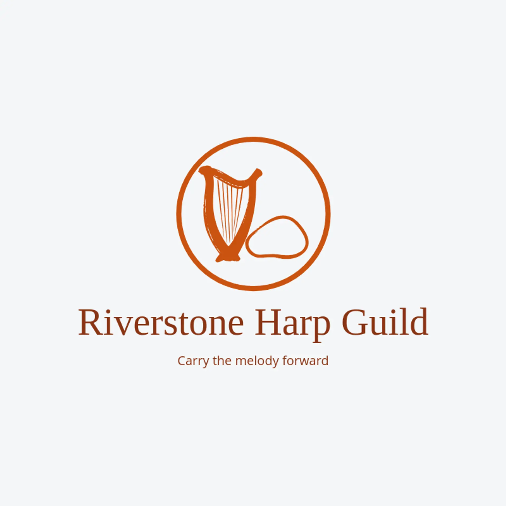 Riverstone Harp Guild logo for harp