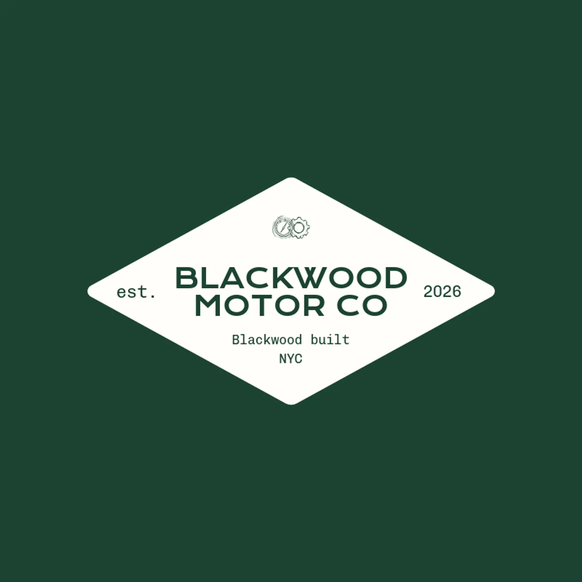 Blackwood Motor Co logo for engine