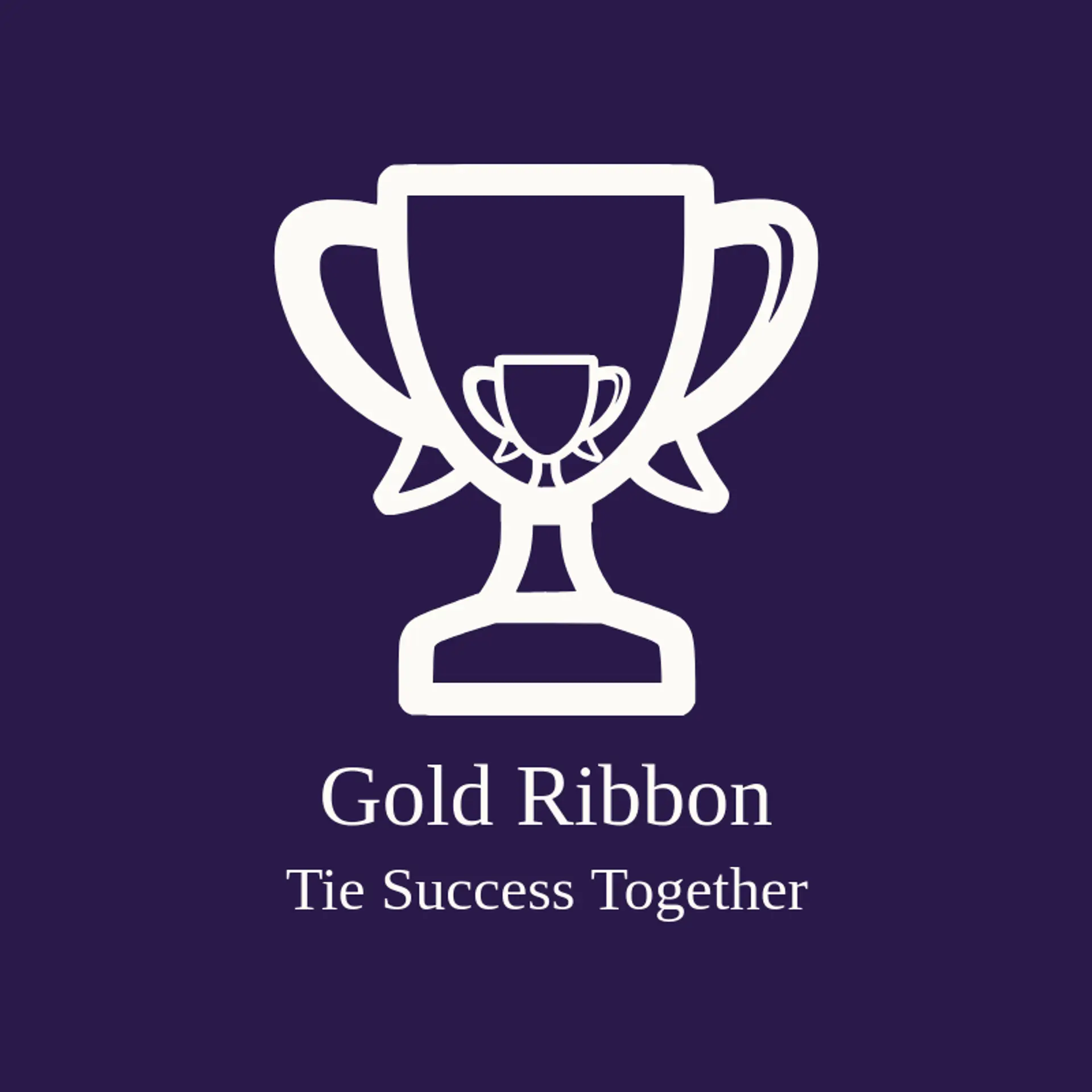Gold Ribbon logo for trophy
