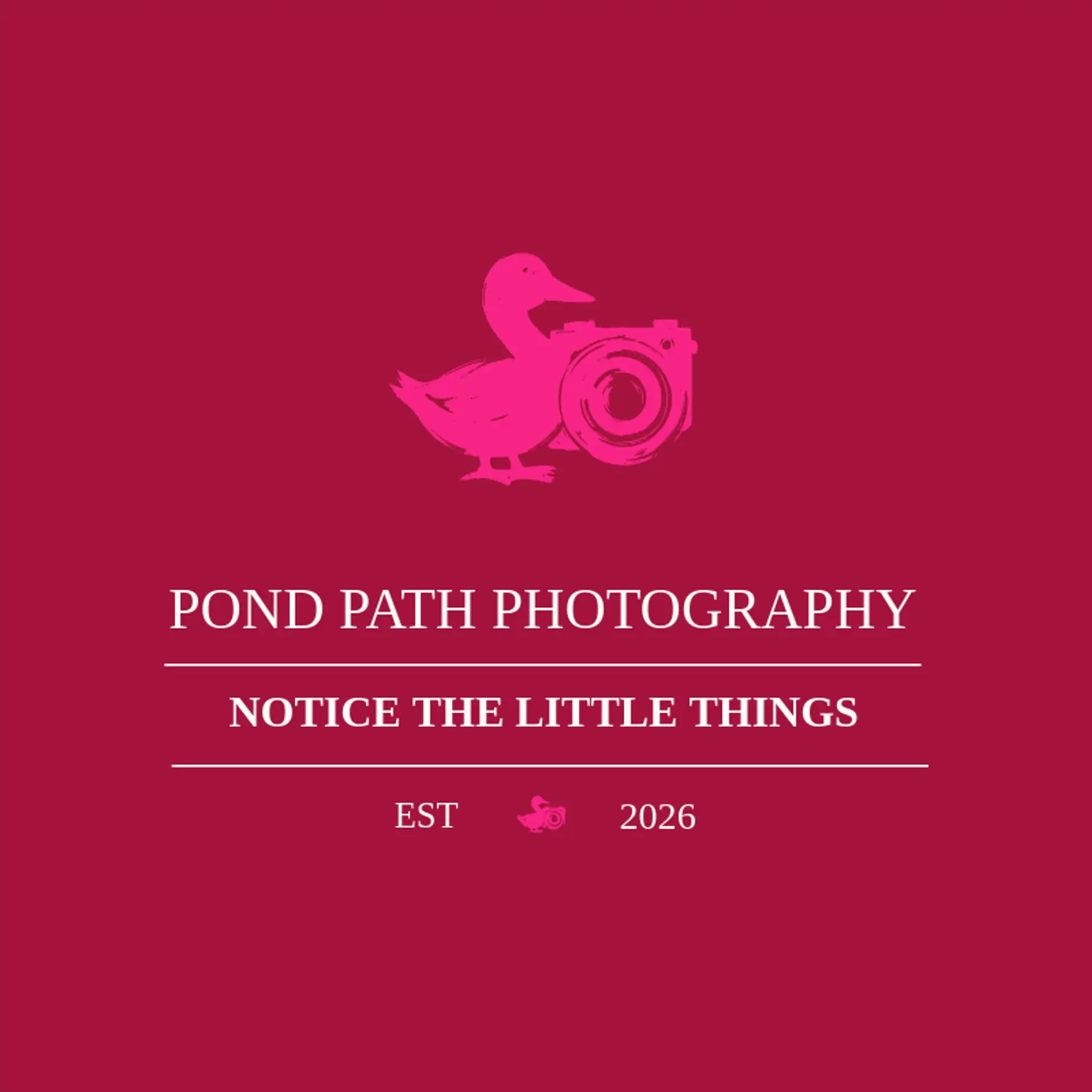 Pond Path Photography logo for duck