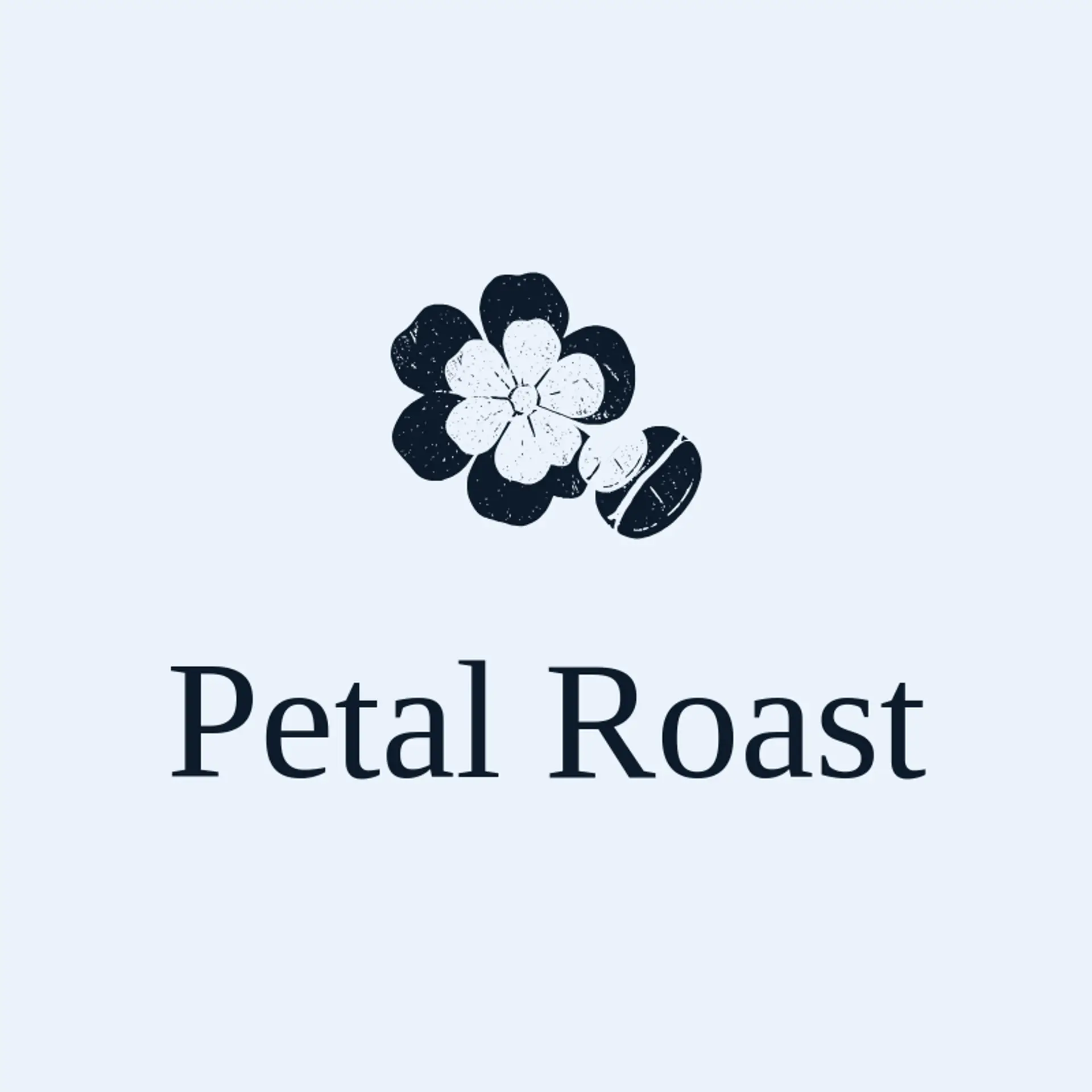 Petal Roast logo for coffee bean