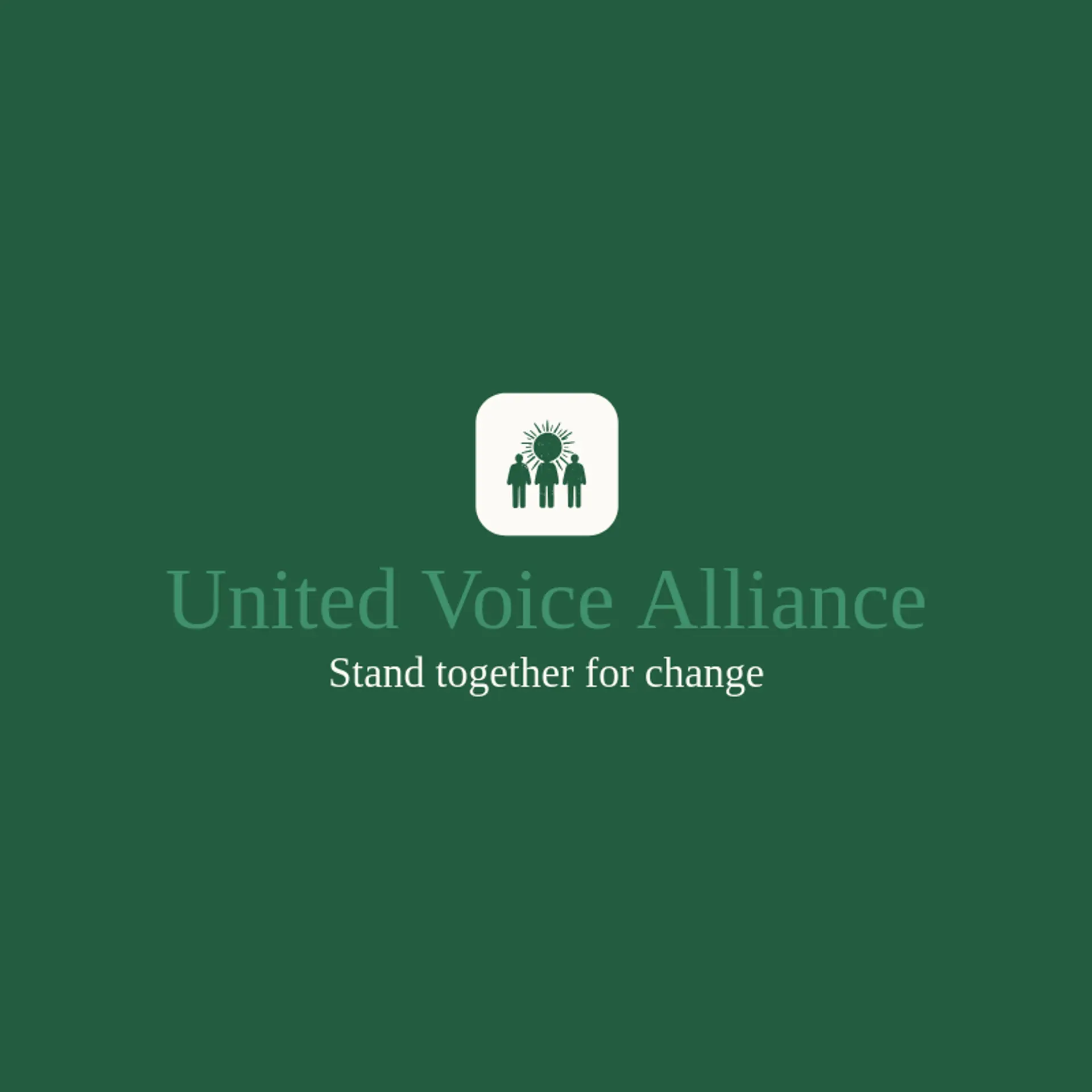 United Voice Alliance logo for democracy