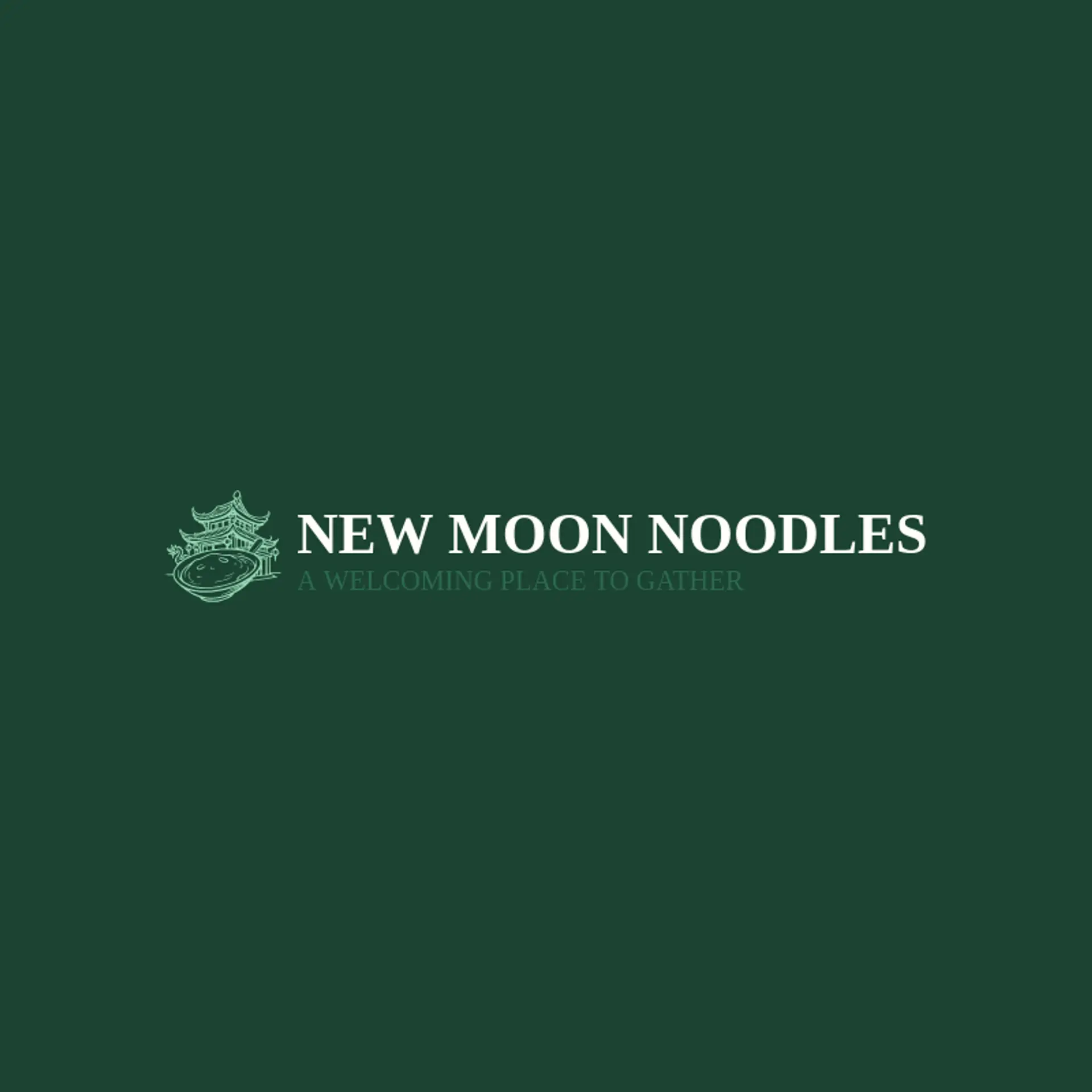 New Moon Noodles logo for chinese restaurant