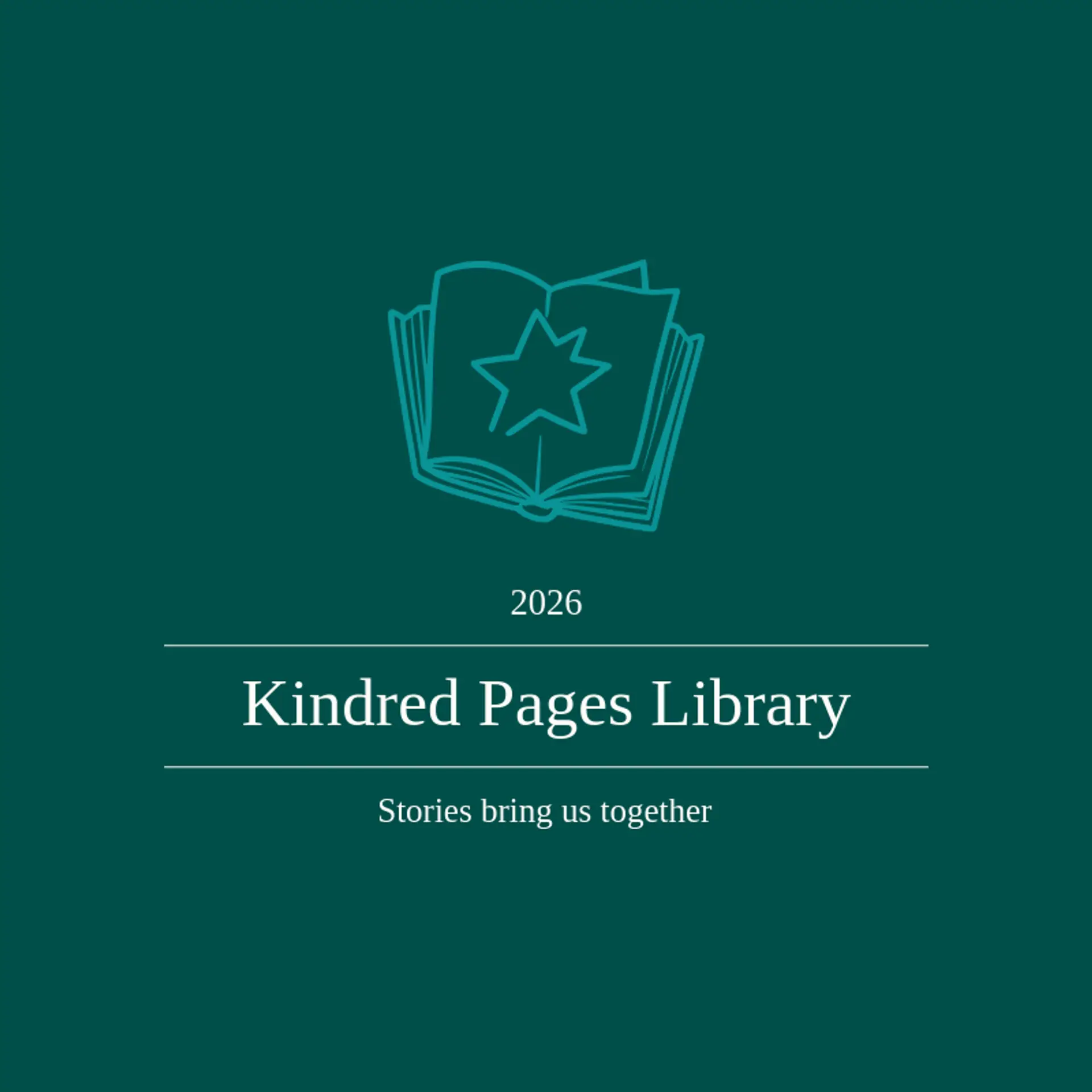 Kindred Pages Library logo for library