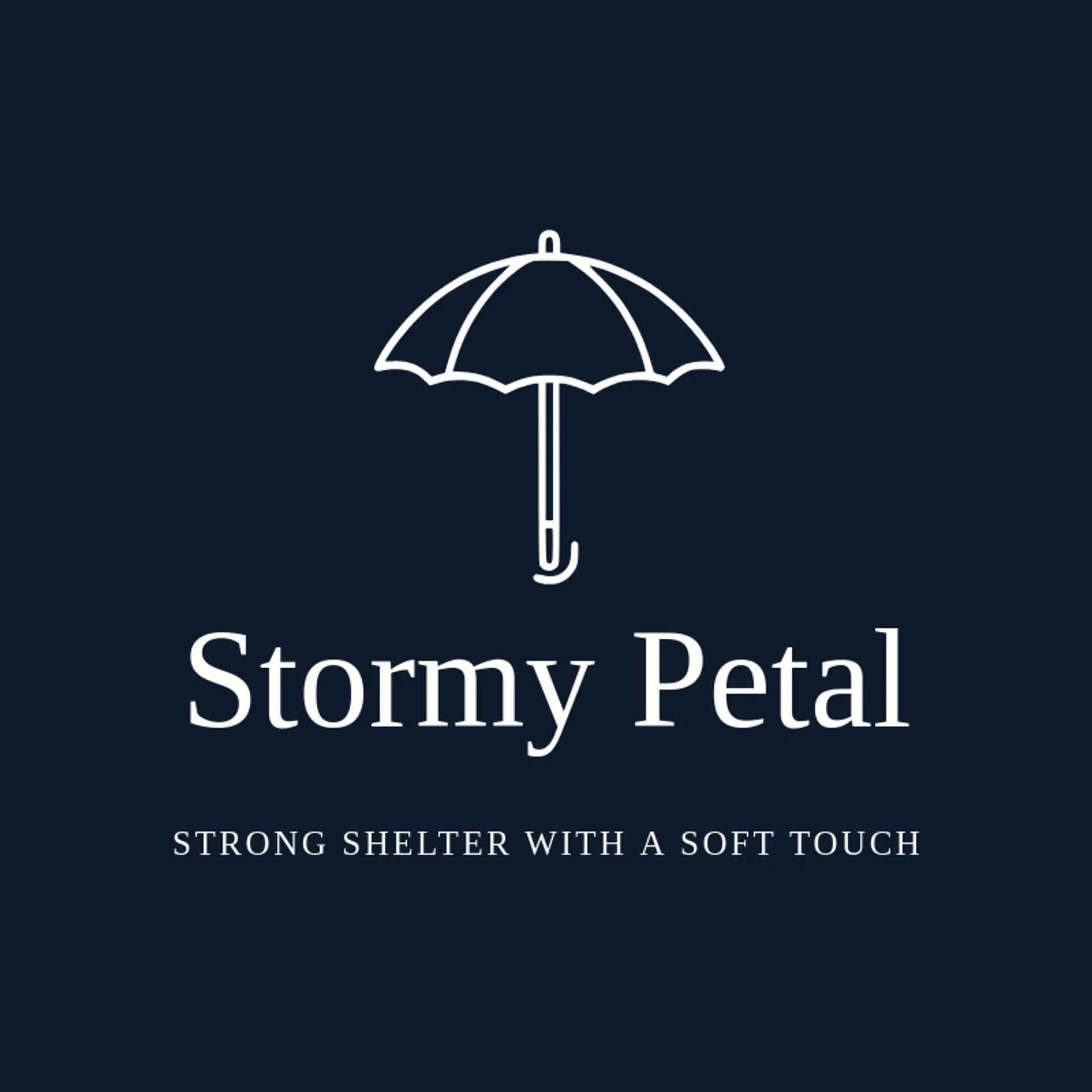 Stormy Petal logo for umbrella