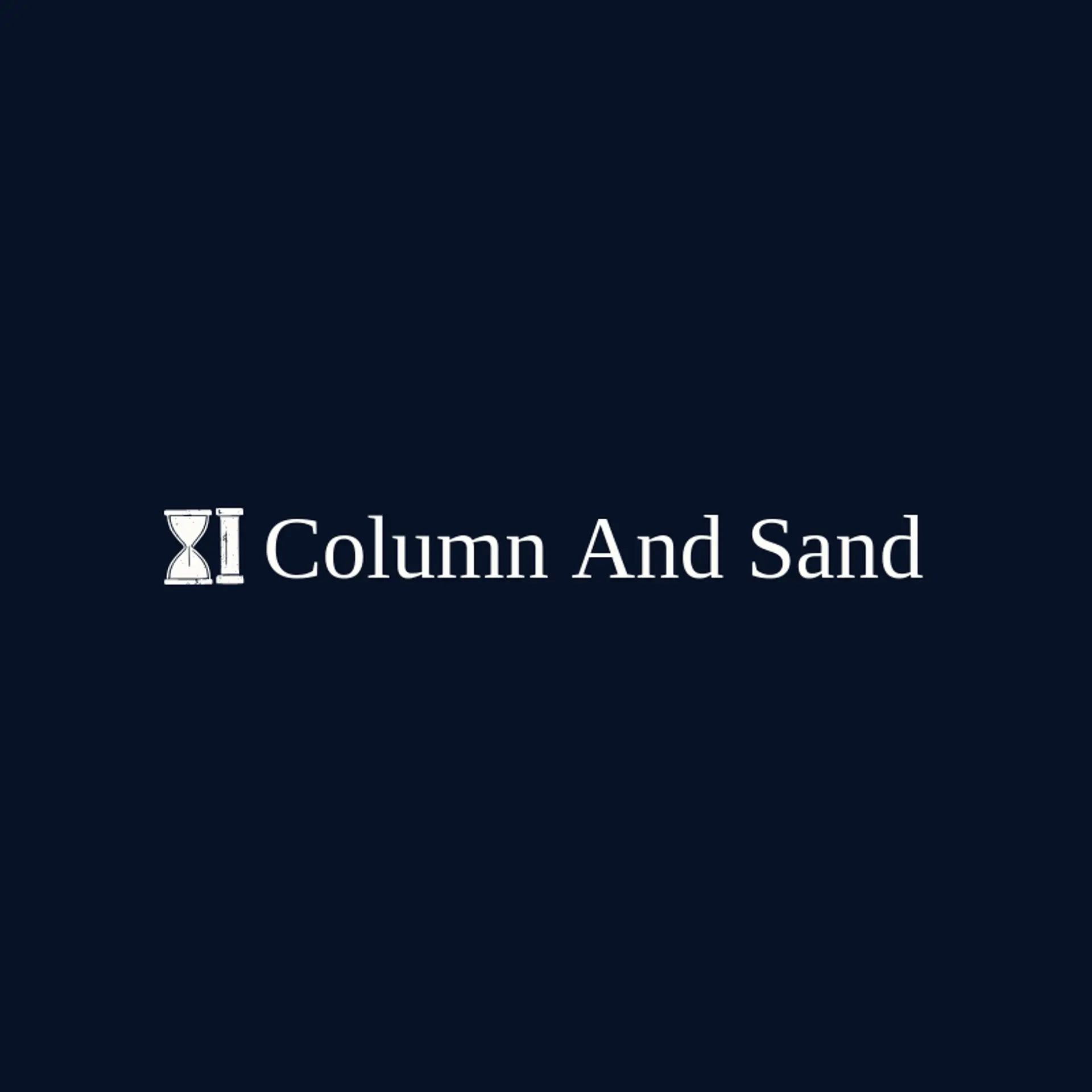 Column And Sand logo for hourglass