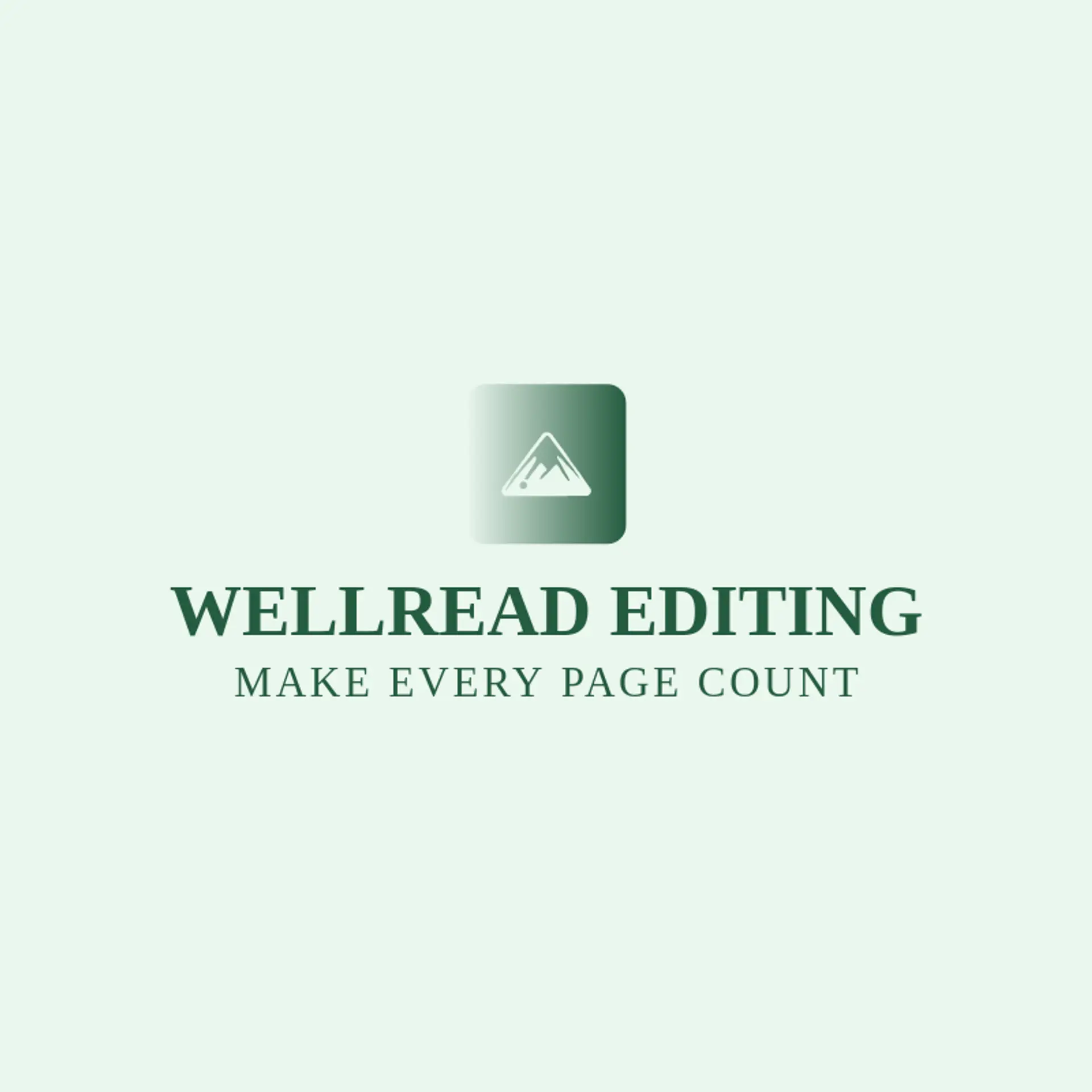 Wellread Editing logo for editor