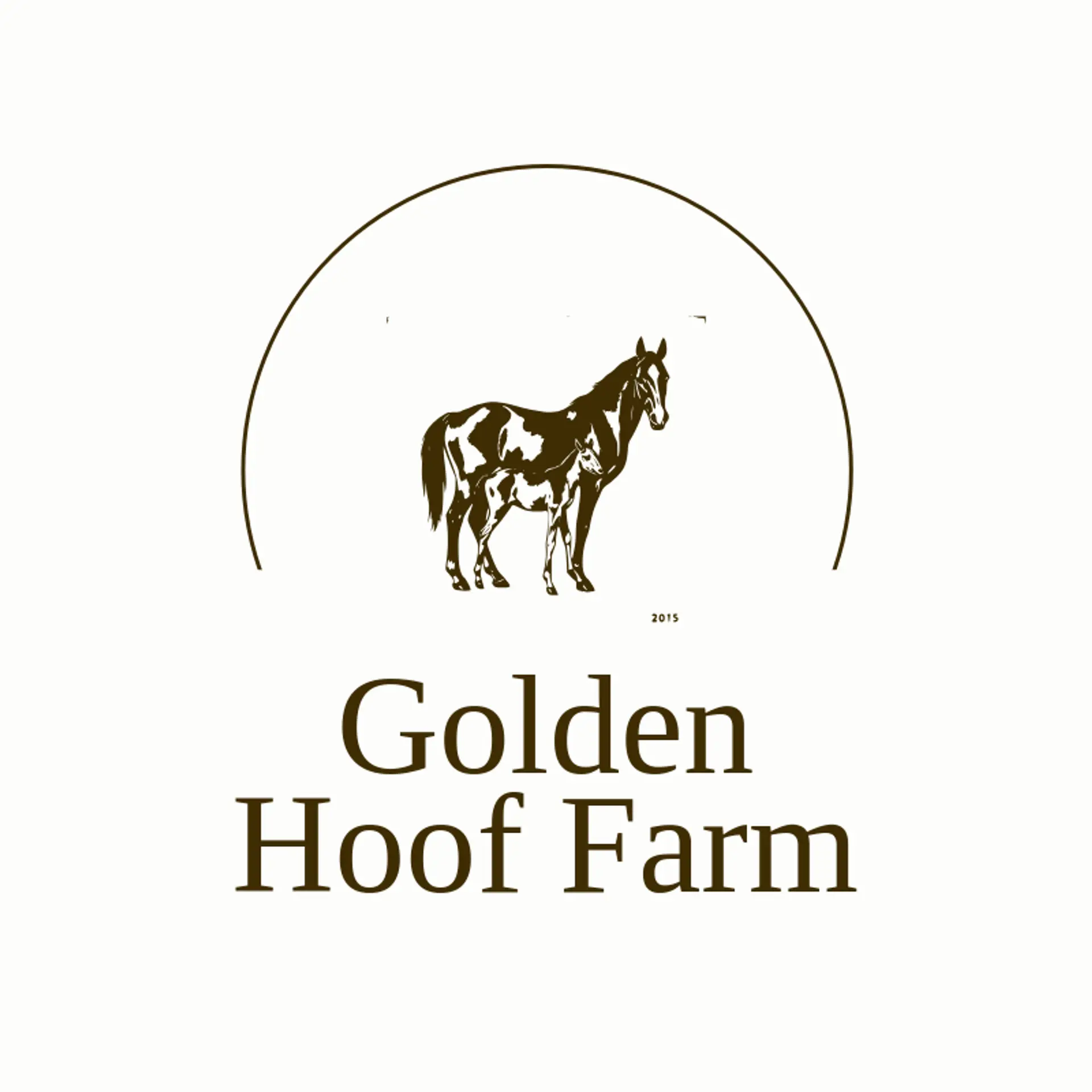 Golden Hoof Farm logo for colt