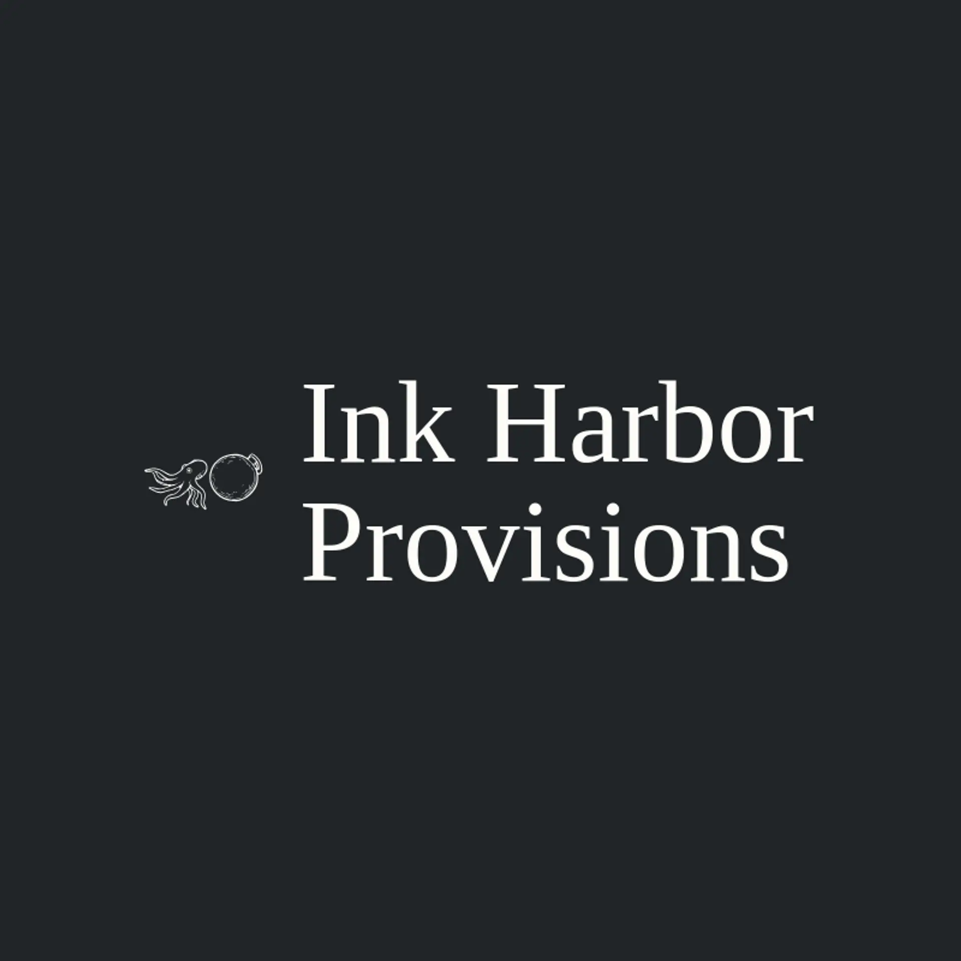 Ink Harbor Provisions logo for squid