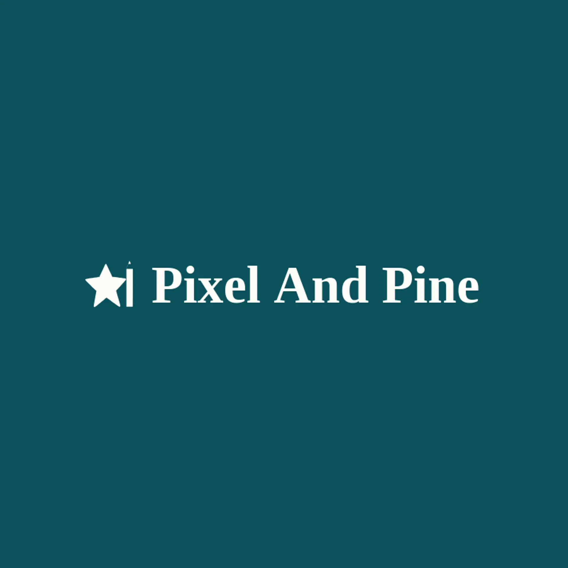 Pixel And Pine logo for designer