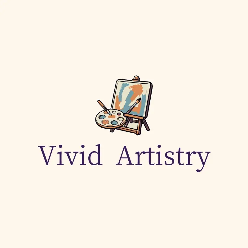 The artist name Vivid Artistry as a branded logo with a color icon