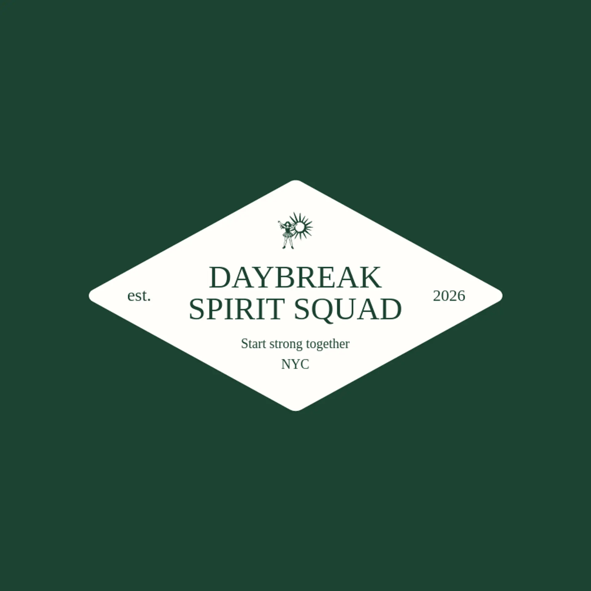 Daybreak Spirit Squad logo for cheerleader