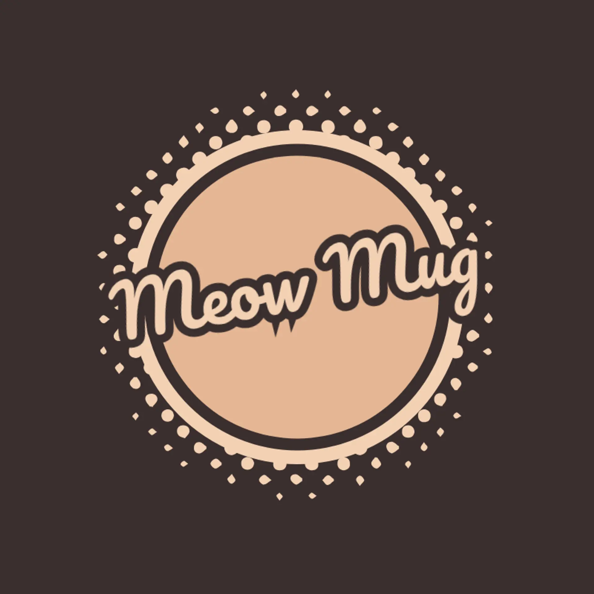 Meow Mug logo for cat cafe