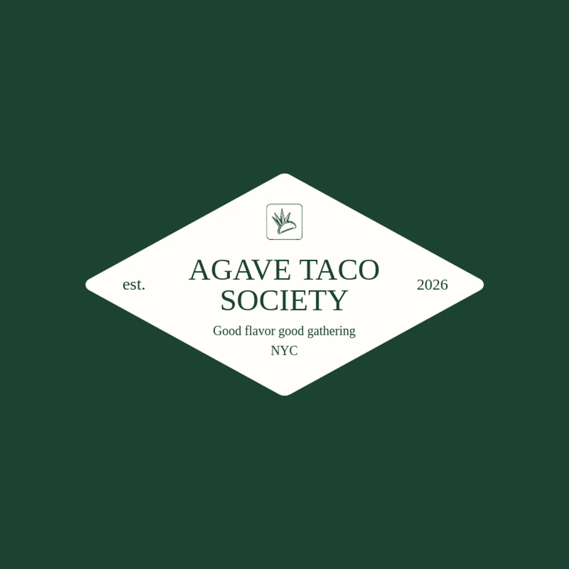 Agave Taco Society logo for mexican restaurant