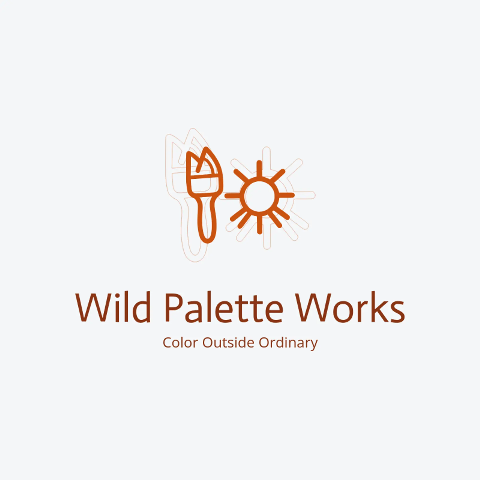 Wild Palette Works logo for studio