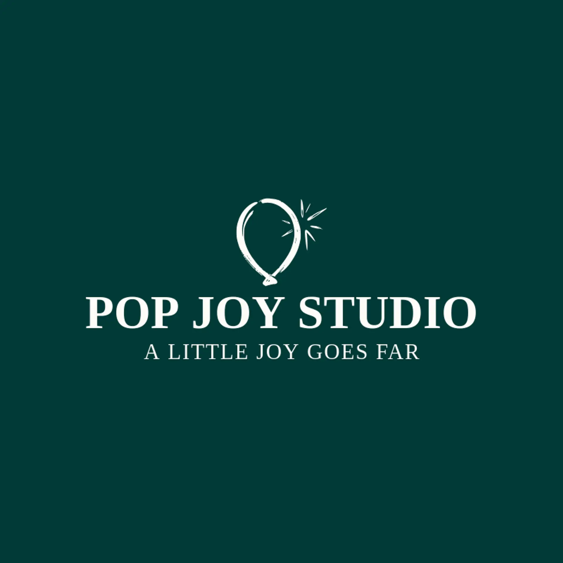 Pop Joy Studio logo for balloon