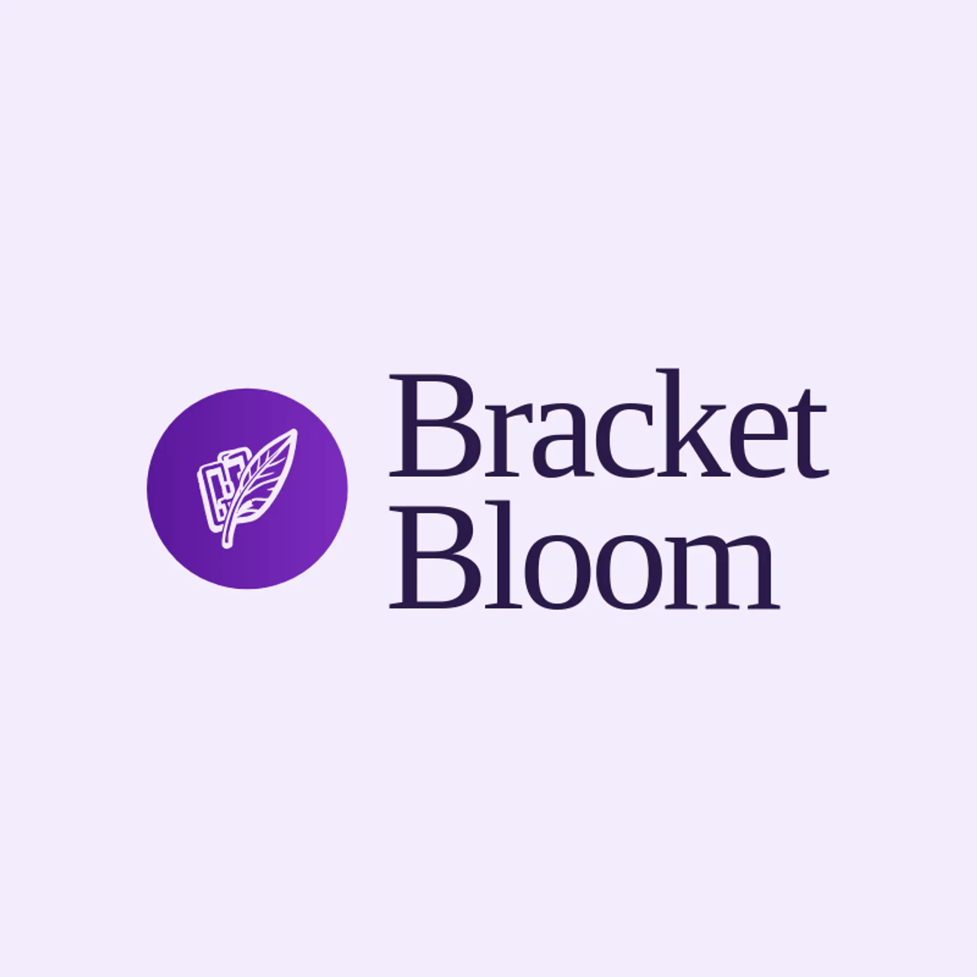 Bracket Bloom logo for software