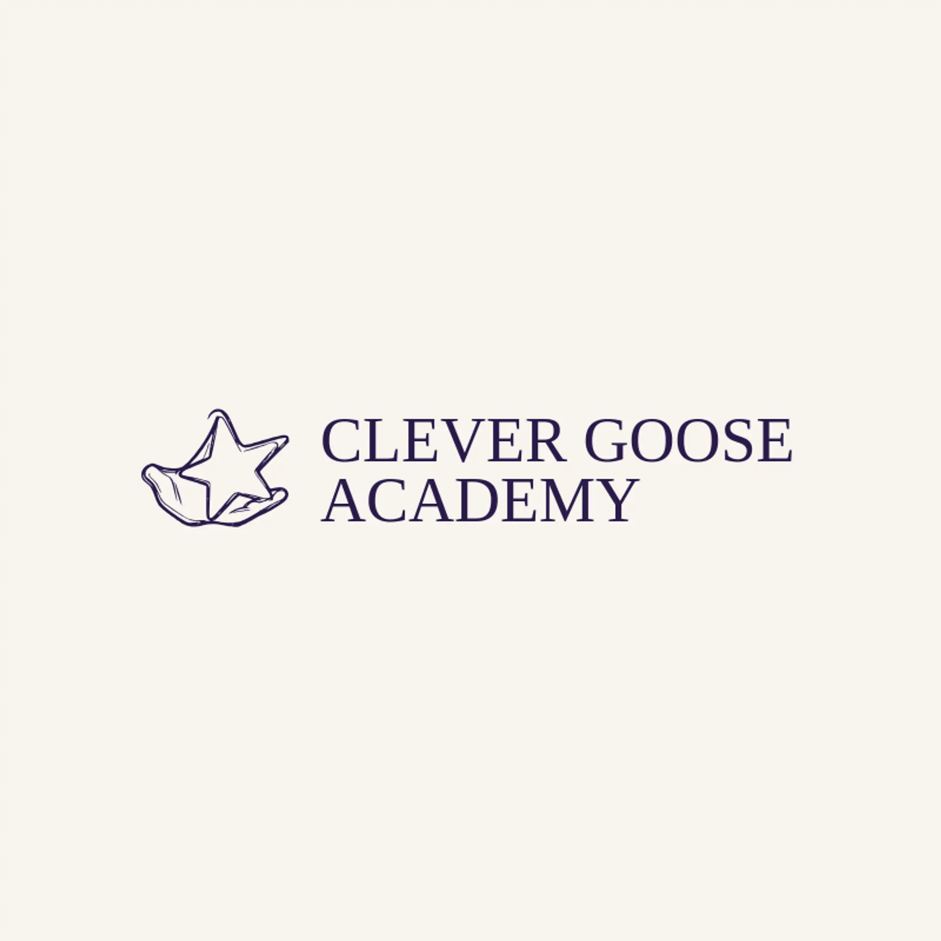 Clever Goose Academy logo for goose