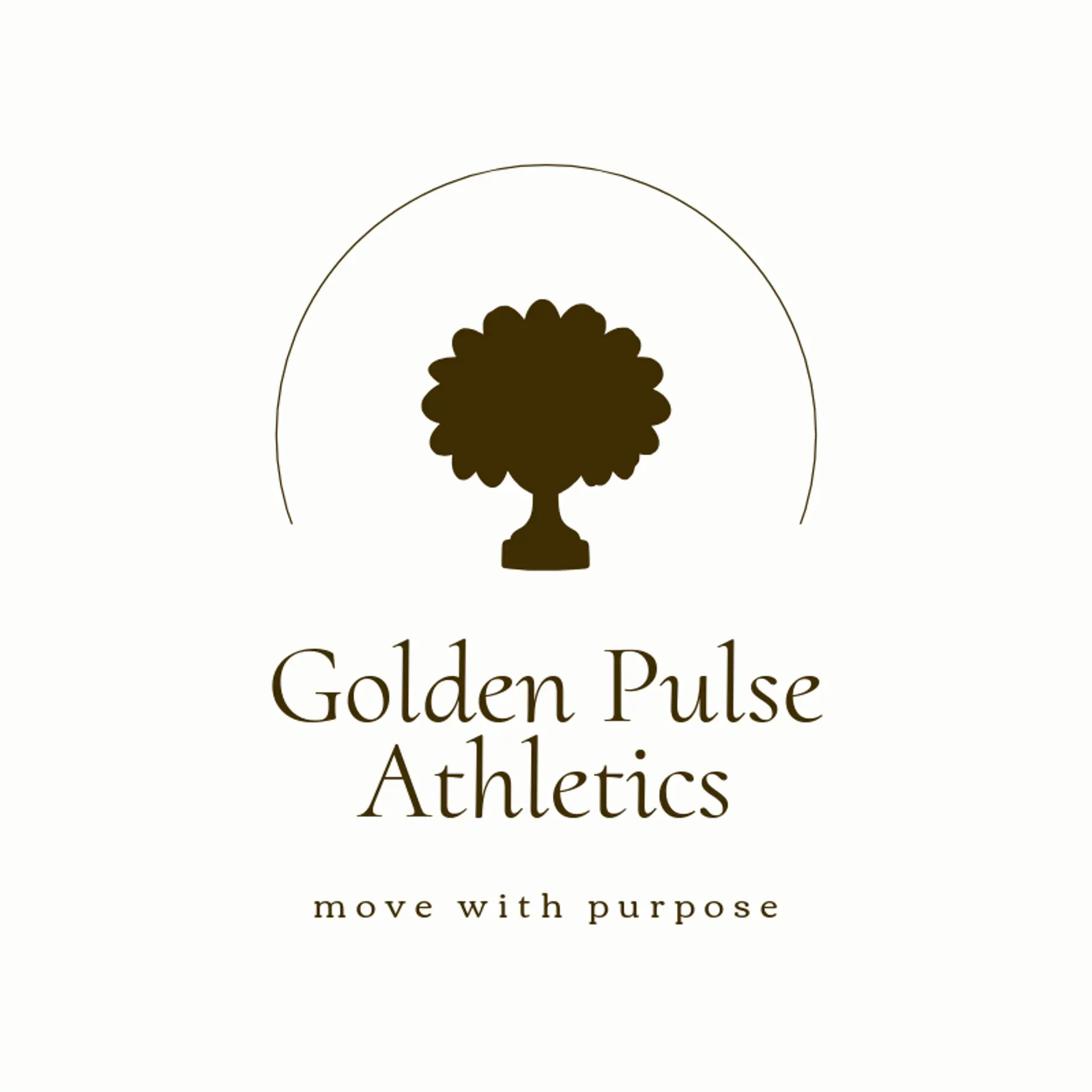Golden Pulse Athletics logo for cheerleading