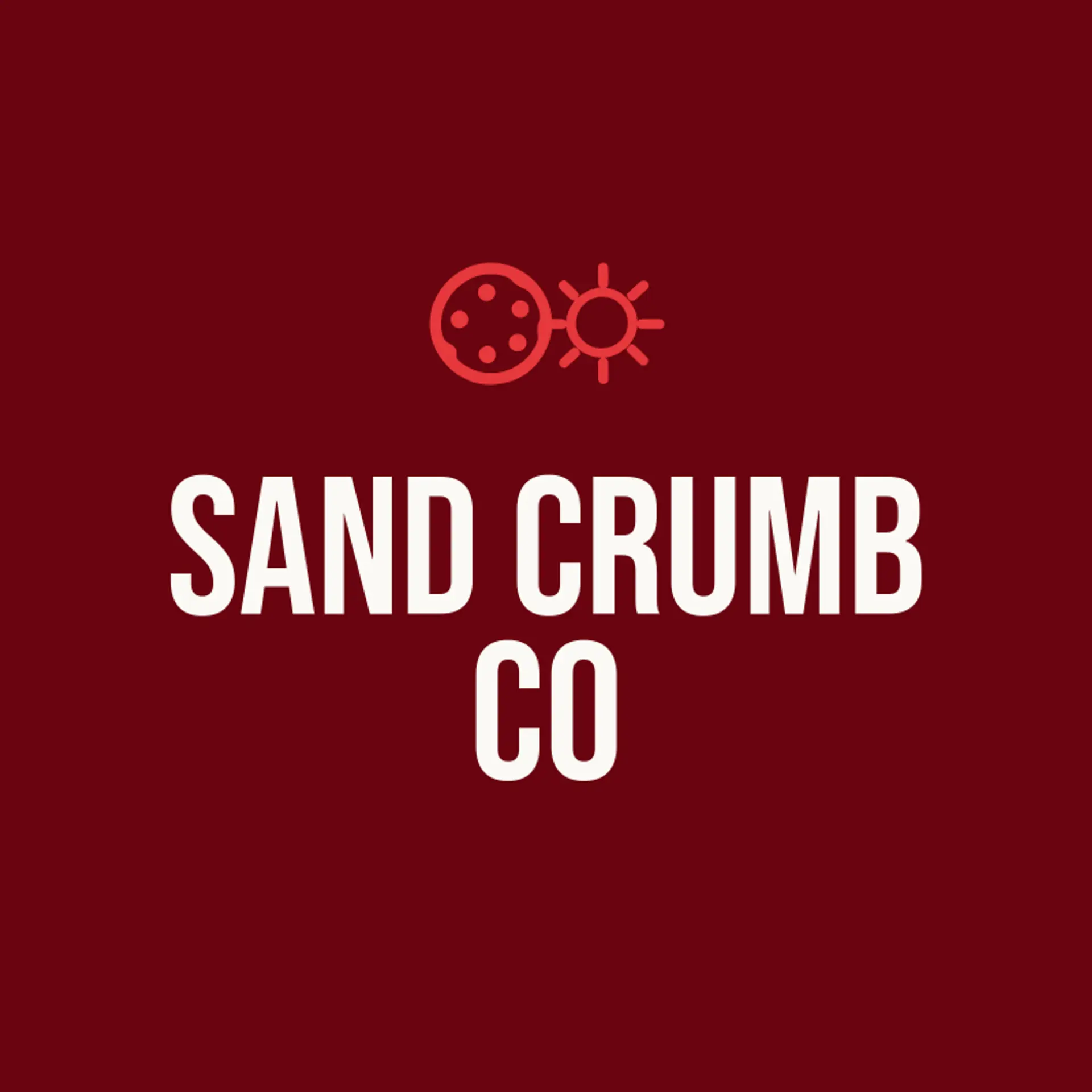 Sand Crumb Co logo for cookie