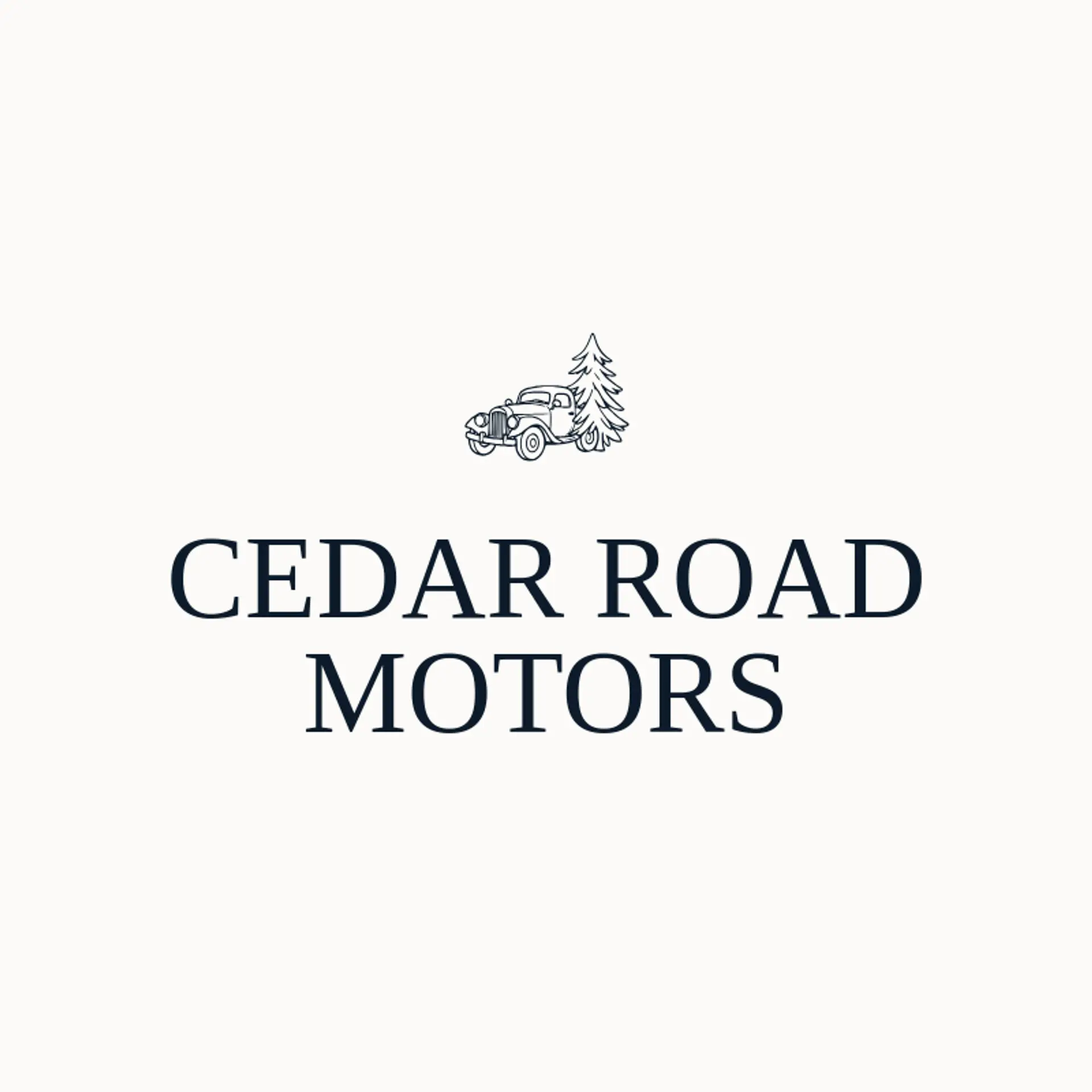 Cedar Road Motors logo for automobile