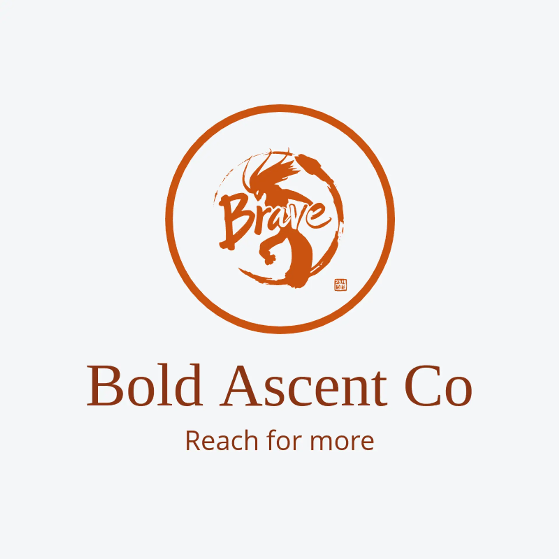 Bold Ascent Co logo for brave