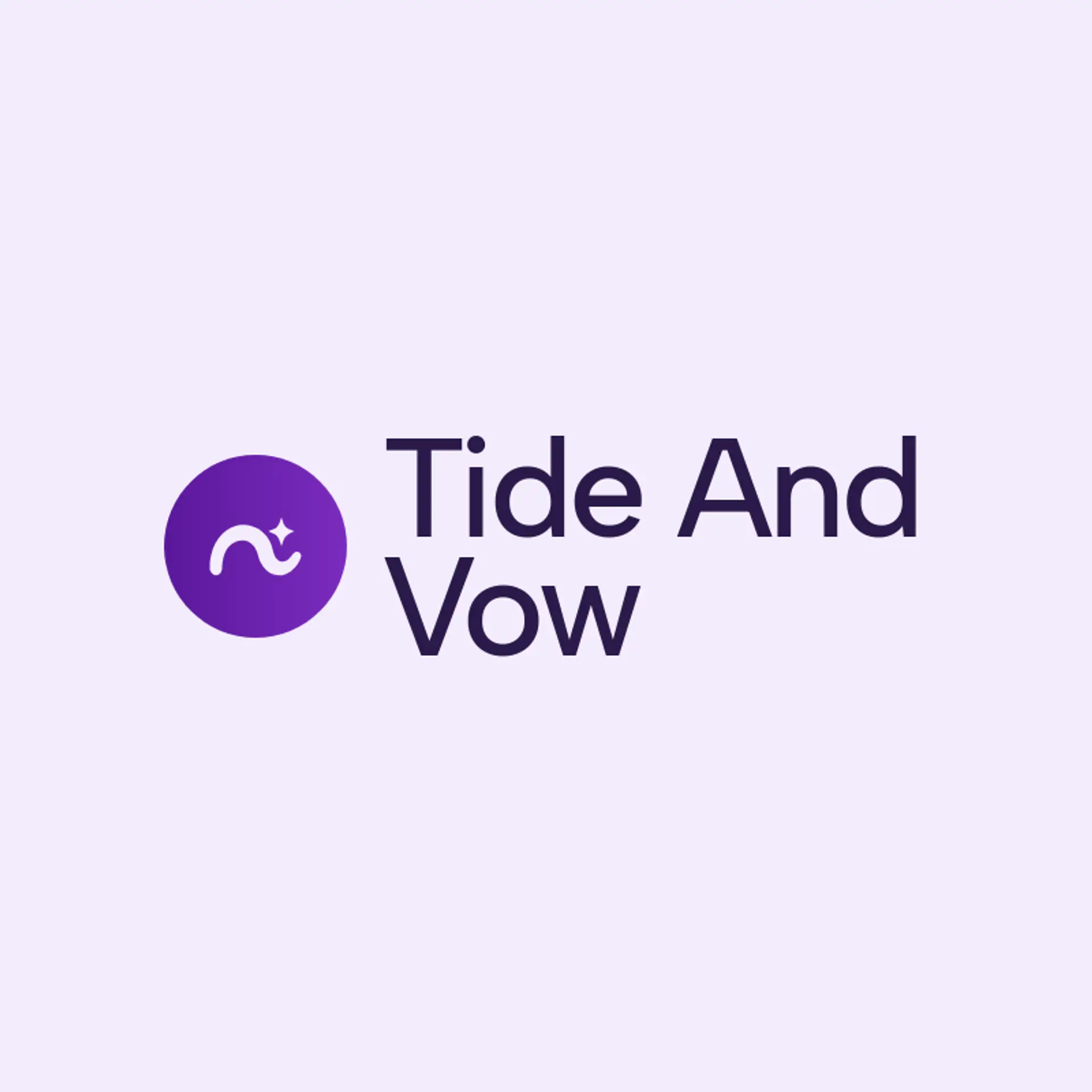 Tide And Vow logo for engagement