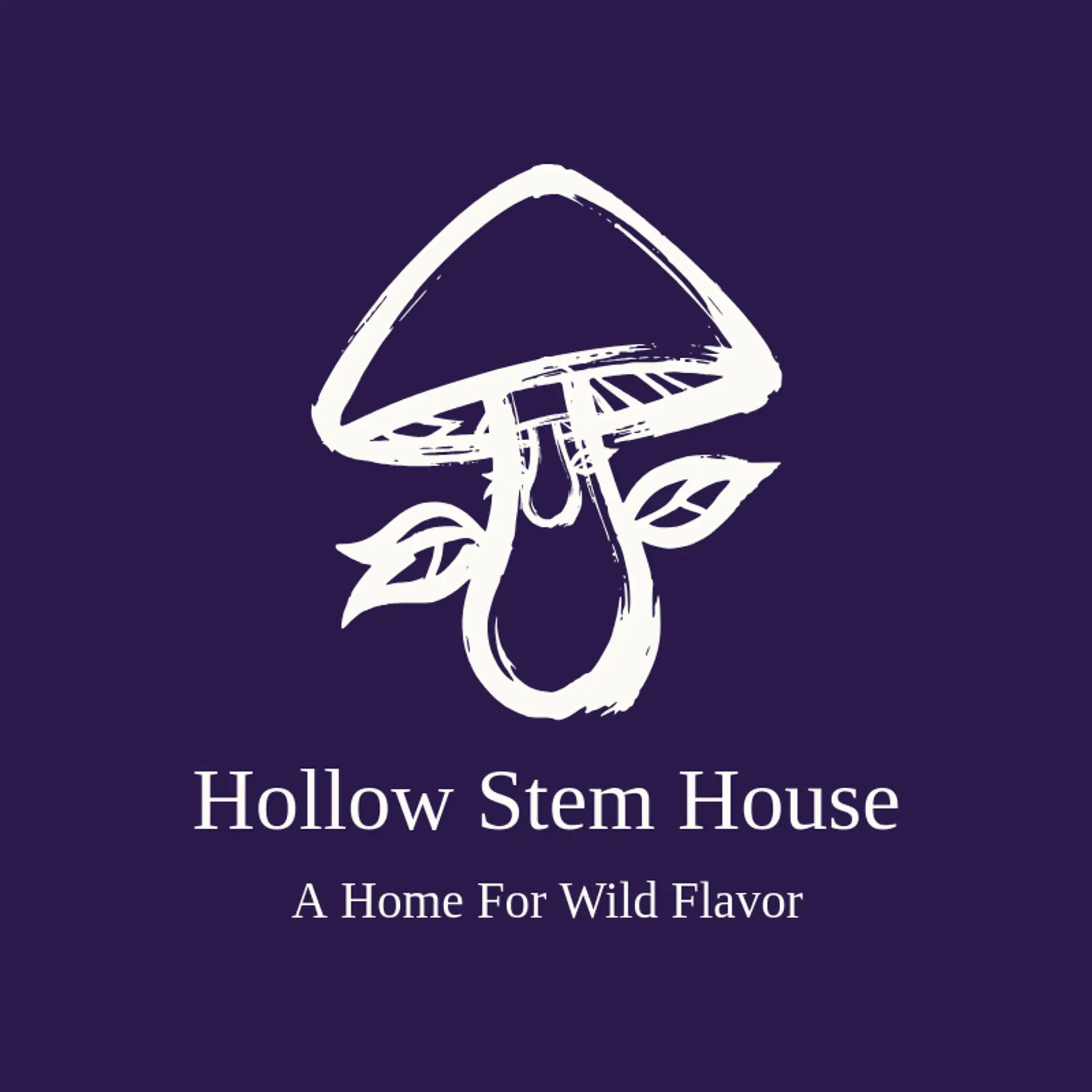 Hollow Stem House logo for mushroom