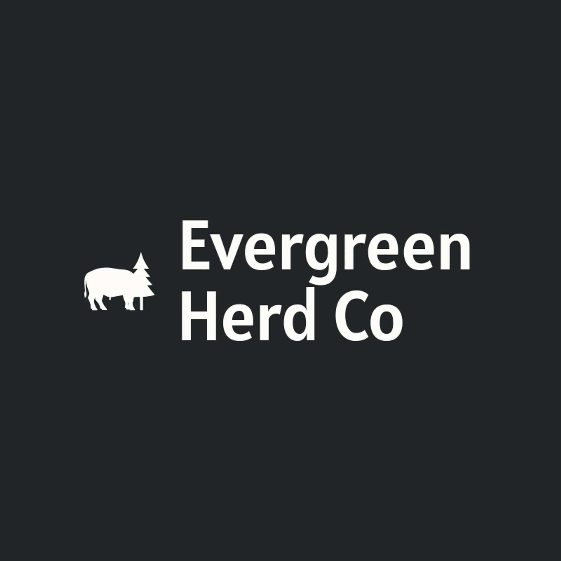 Evergreen Herd Co logo for buffalo