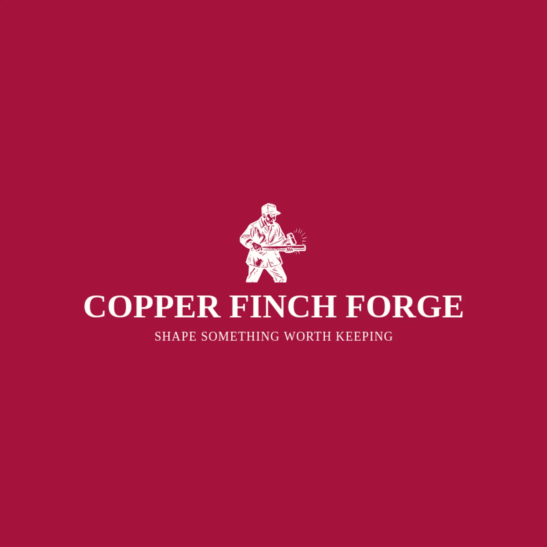 Copper Finch Forge logo for blacksmith