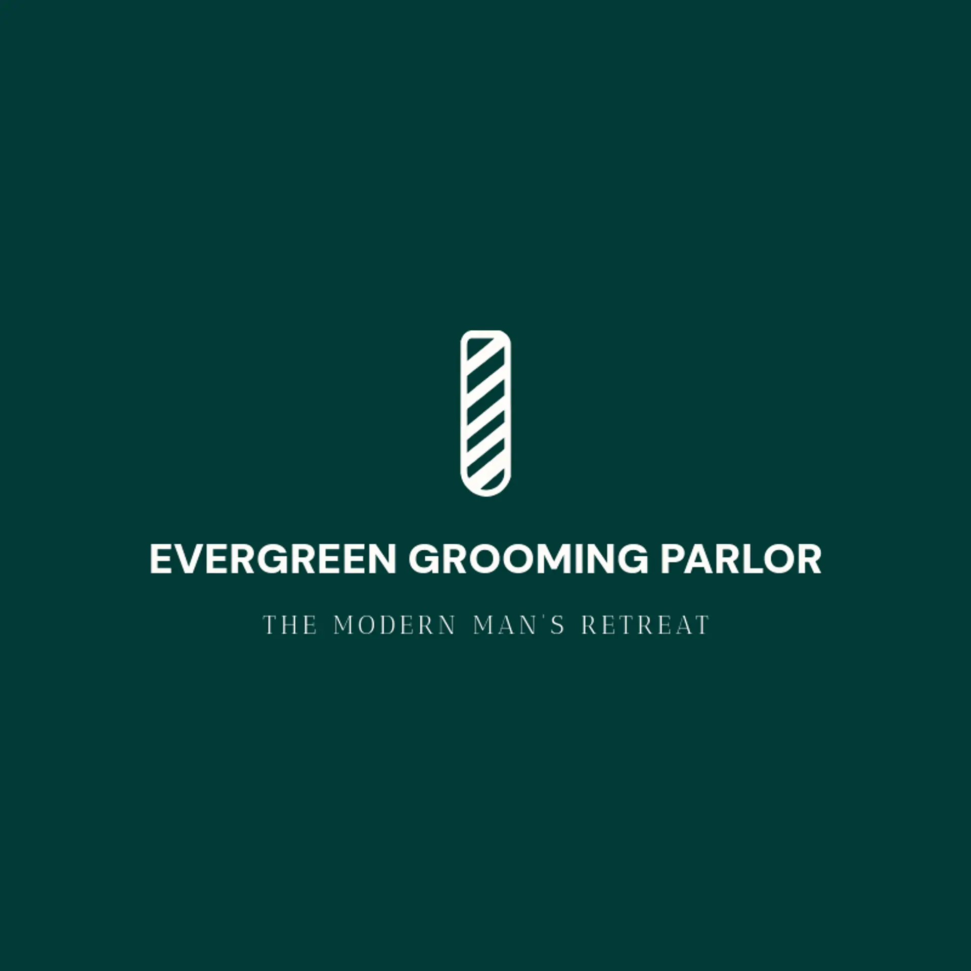 Evergreen Grooming Parlor logo for men salon