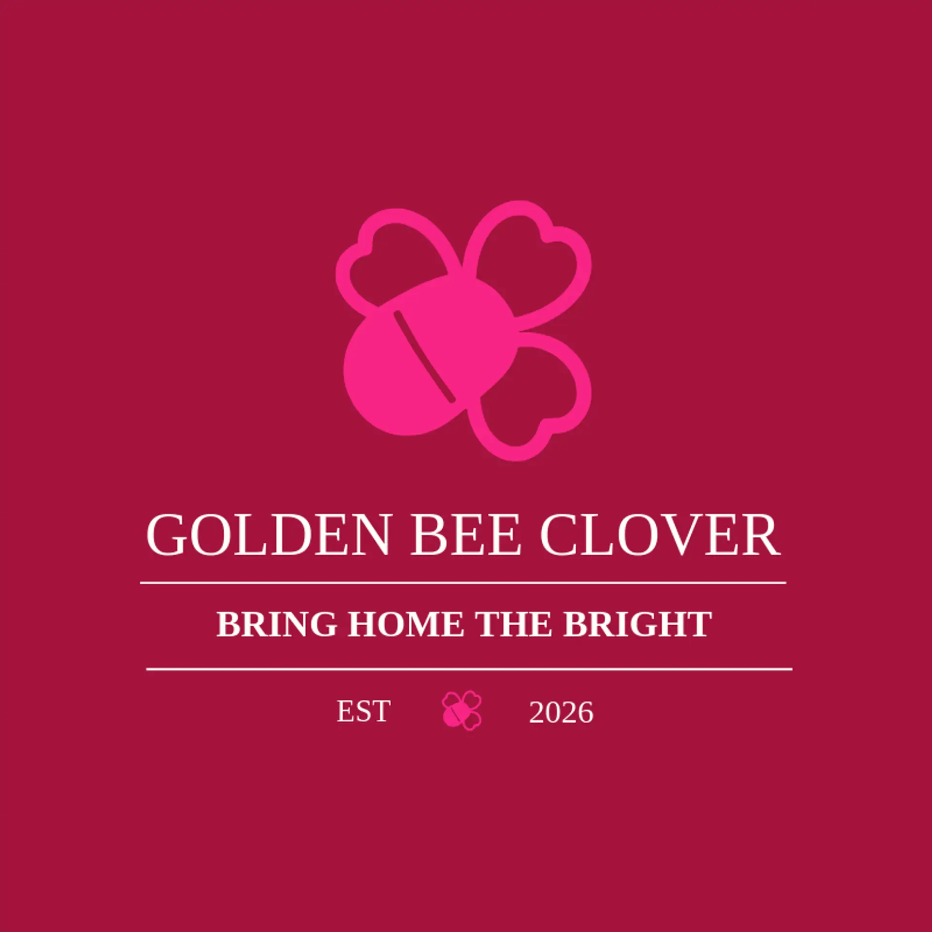 Golden Bee Clover logo for clover