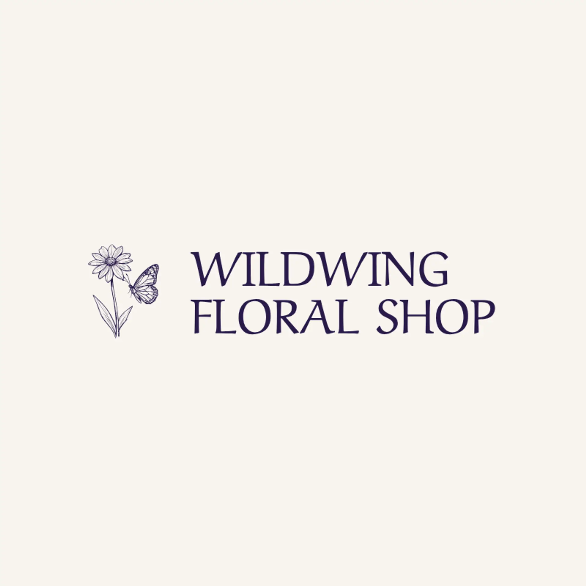 Wildwing Floral Shop logo for butterfly