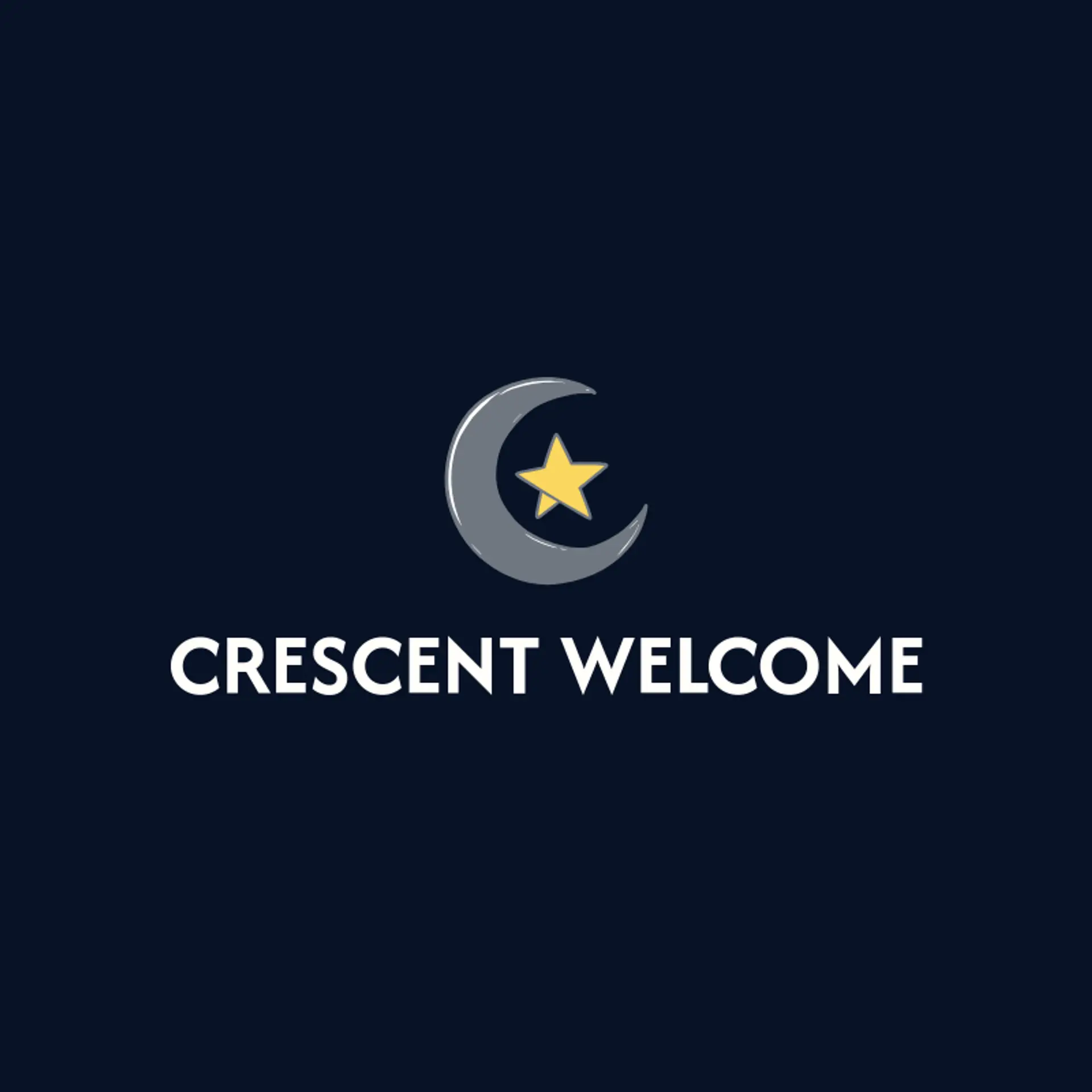Crescent Welcome logo for muslim
