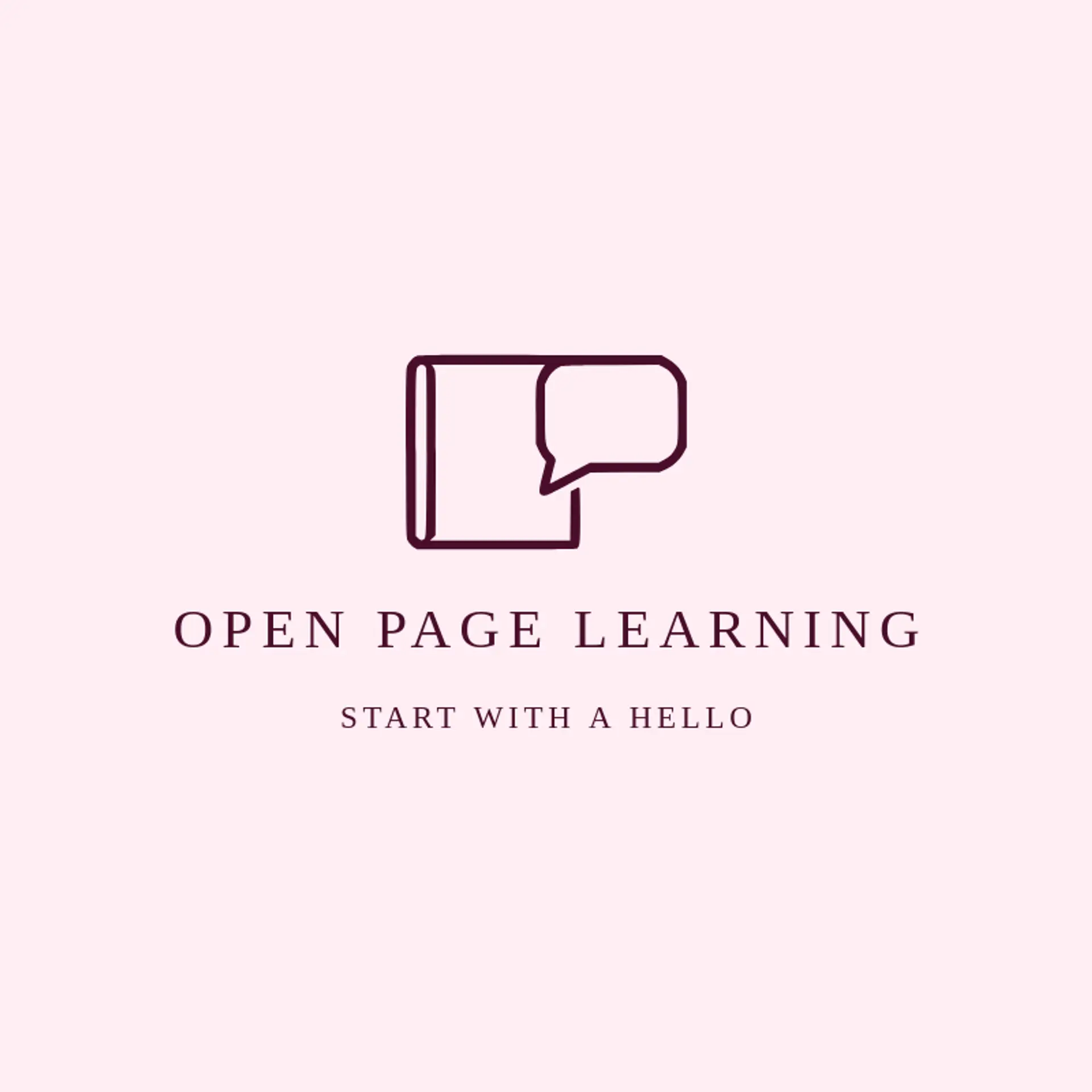Open Page Learning logo for language