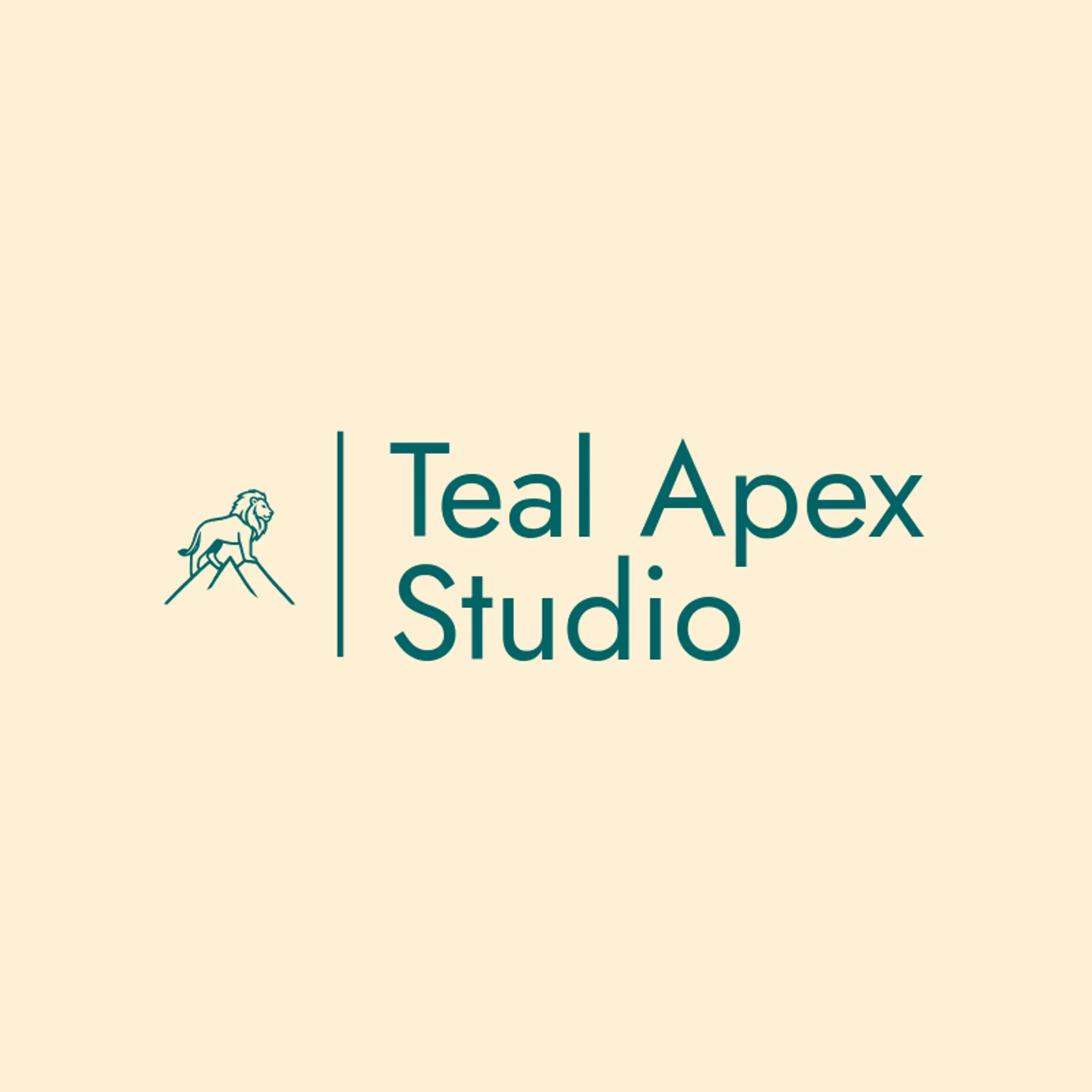 Teal Apex Studio logo for lion
