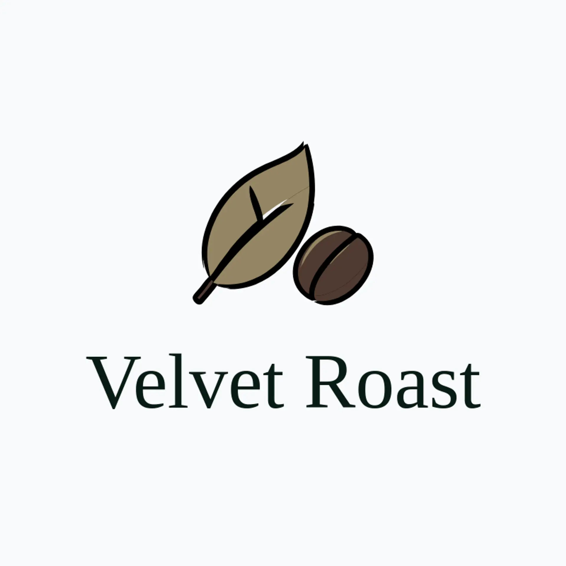 Velvet Roast logo for coffee bean