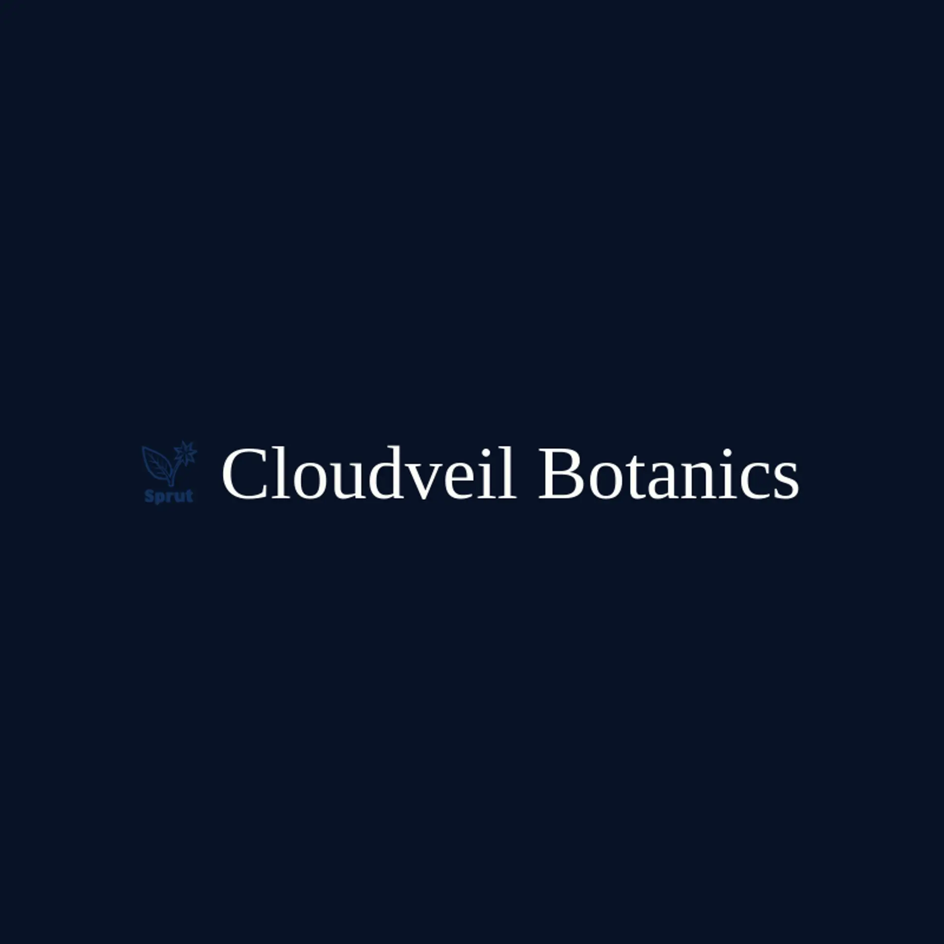 Cloudveil Botanics logo for skin