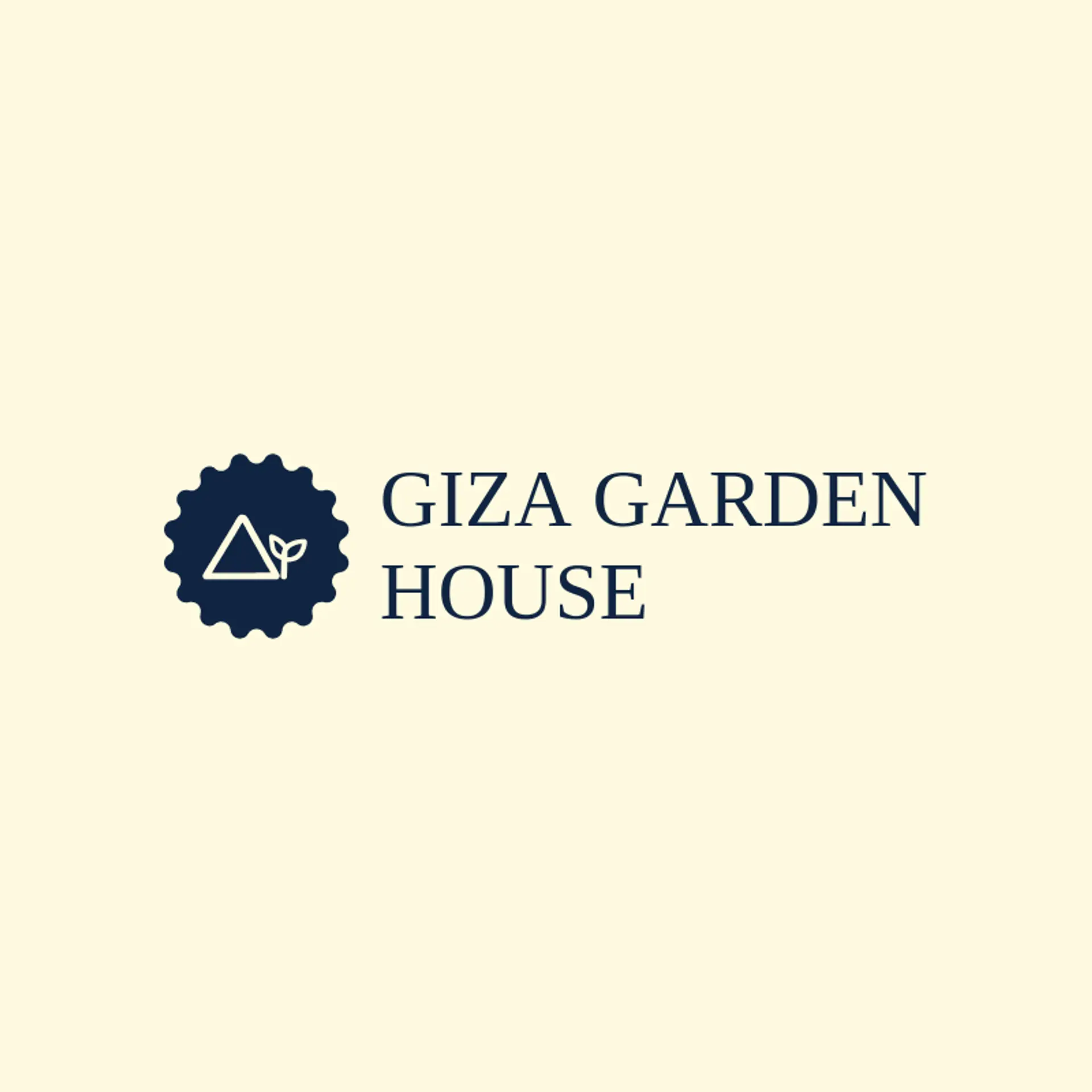 Giza Garden House logo for pyramid