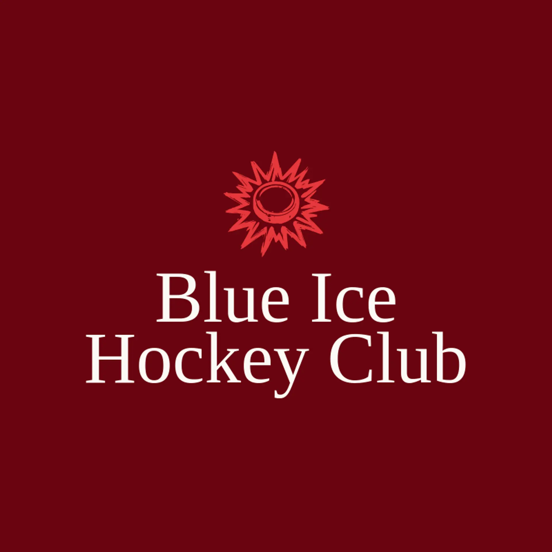 Blue Ice Hockey Club logo for winter