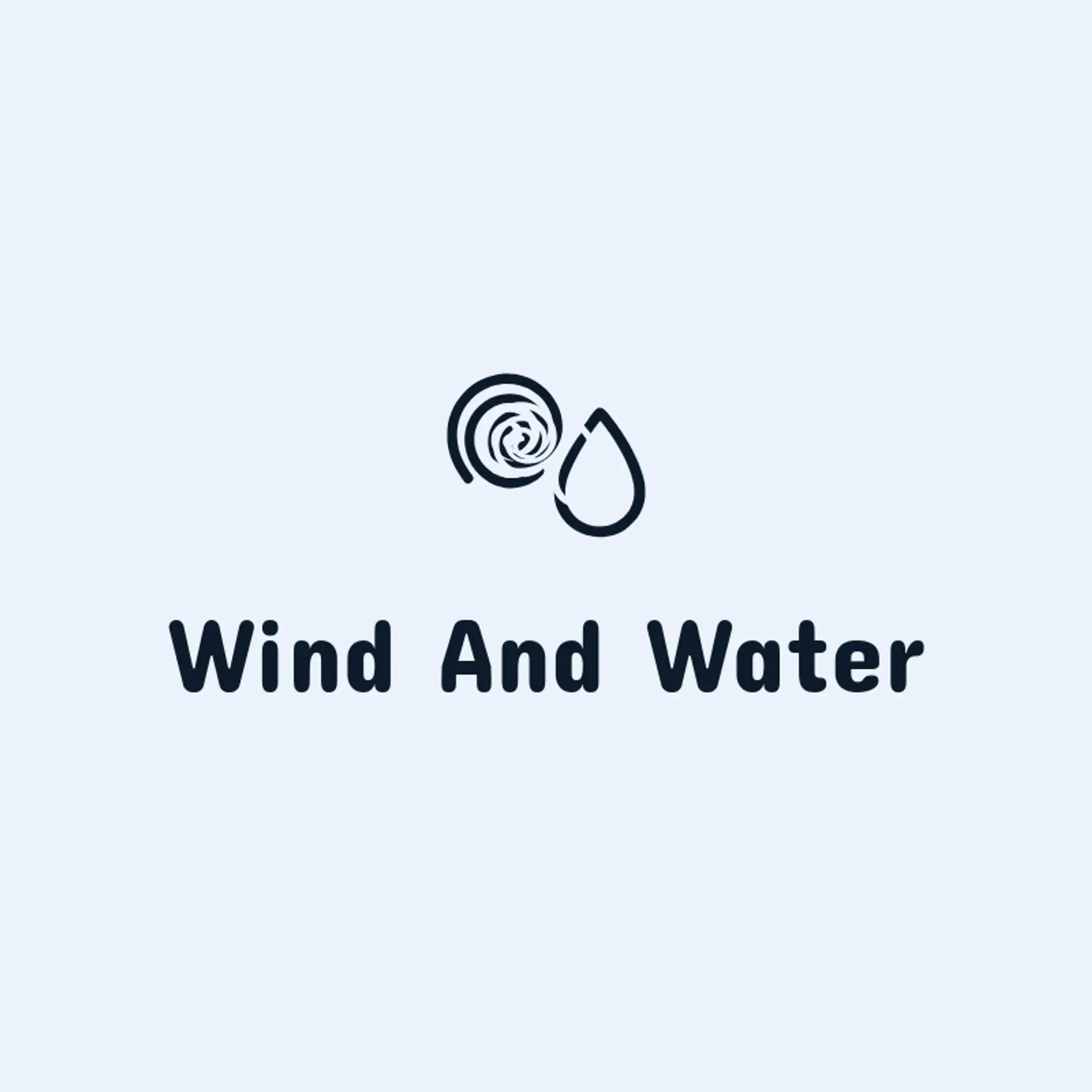 Wind And Water logo for hurricane