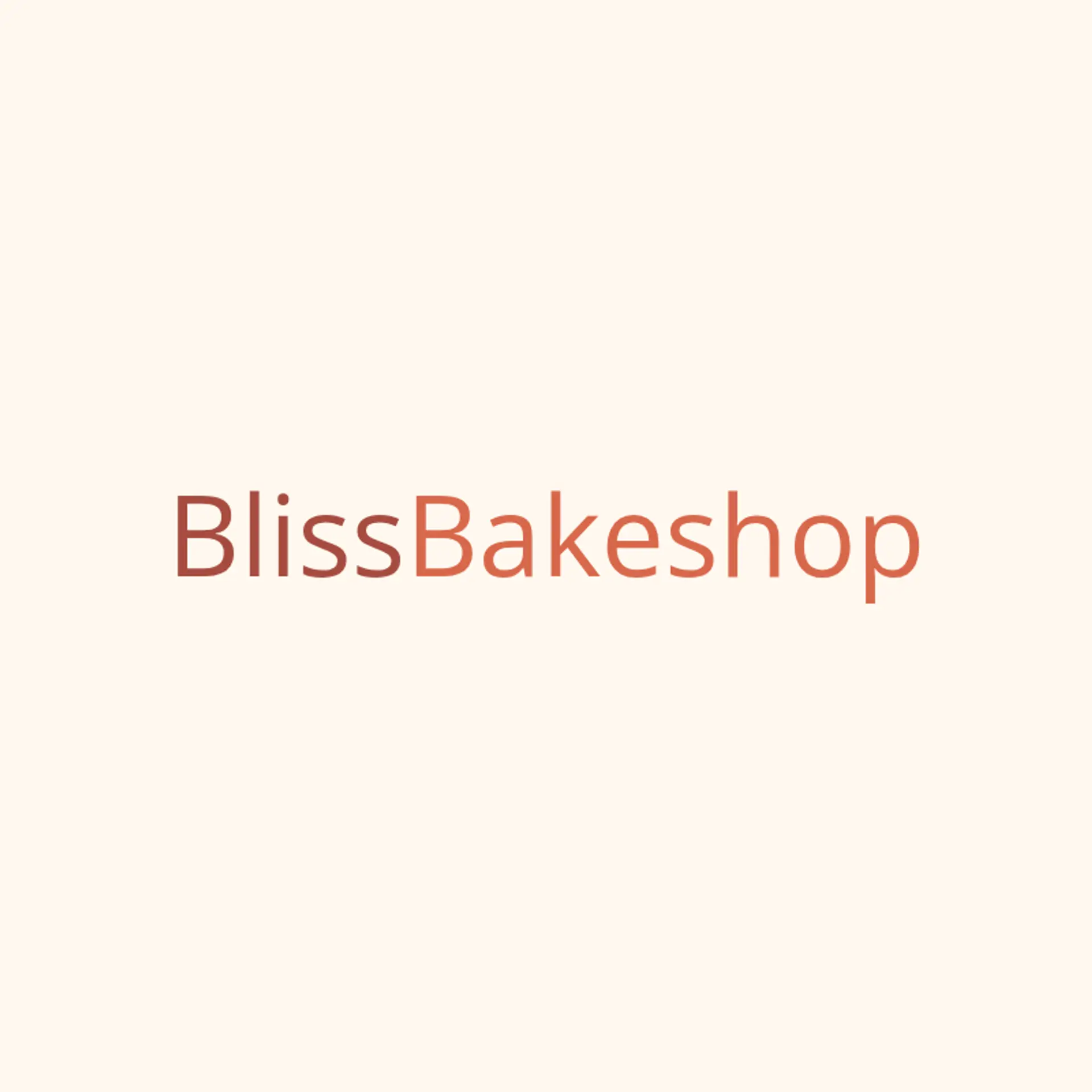 Bliss Bakeshop logo for cake