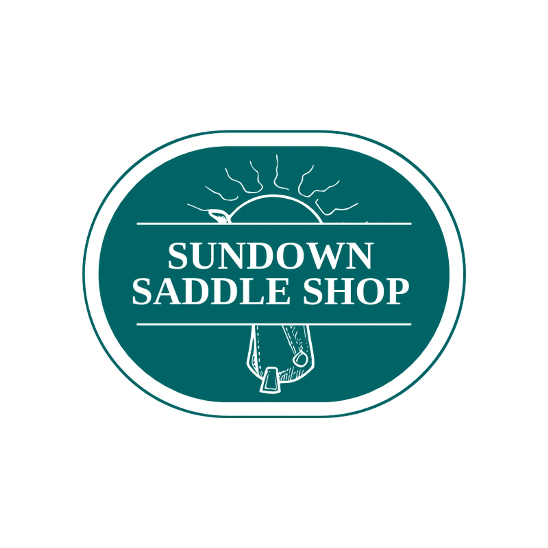 Sundown Saddle Shop logo for leather