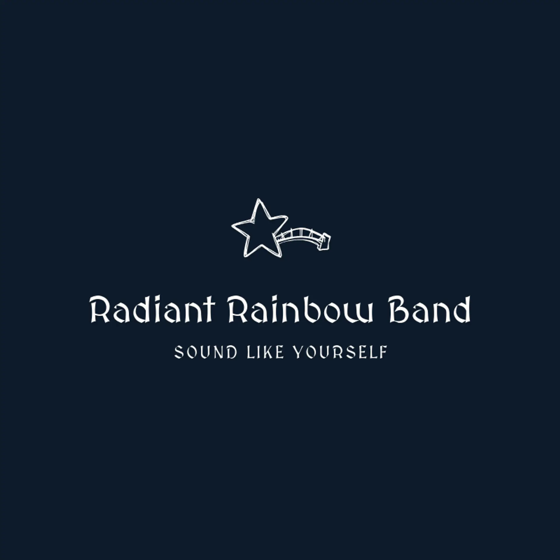 Radiant Rainbow Band logo for pride