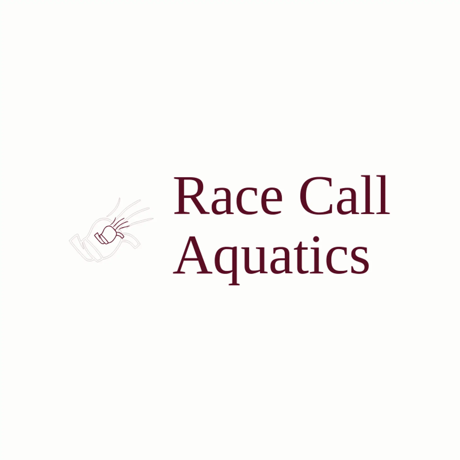Race Call Aquatics logo for swimming
